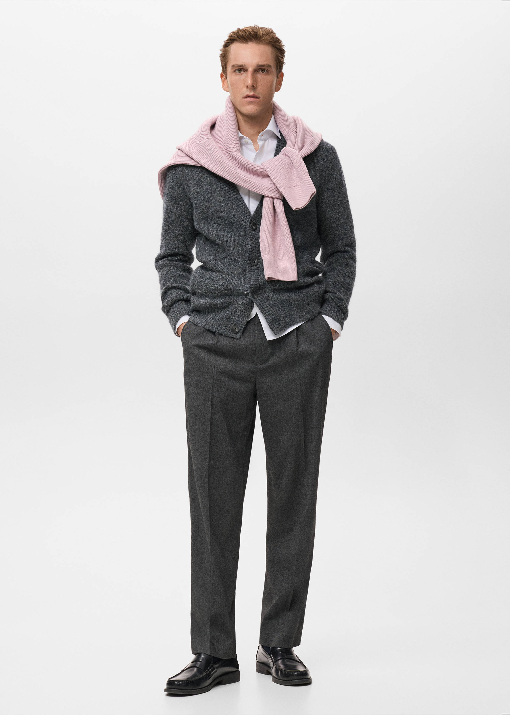 Knitted button cardigan - General plane, Indigo Blue. Ref: 17087898-00.