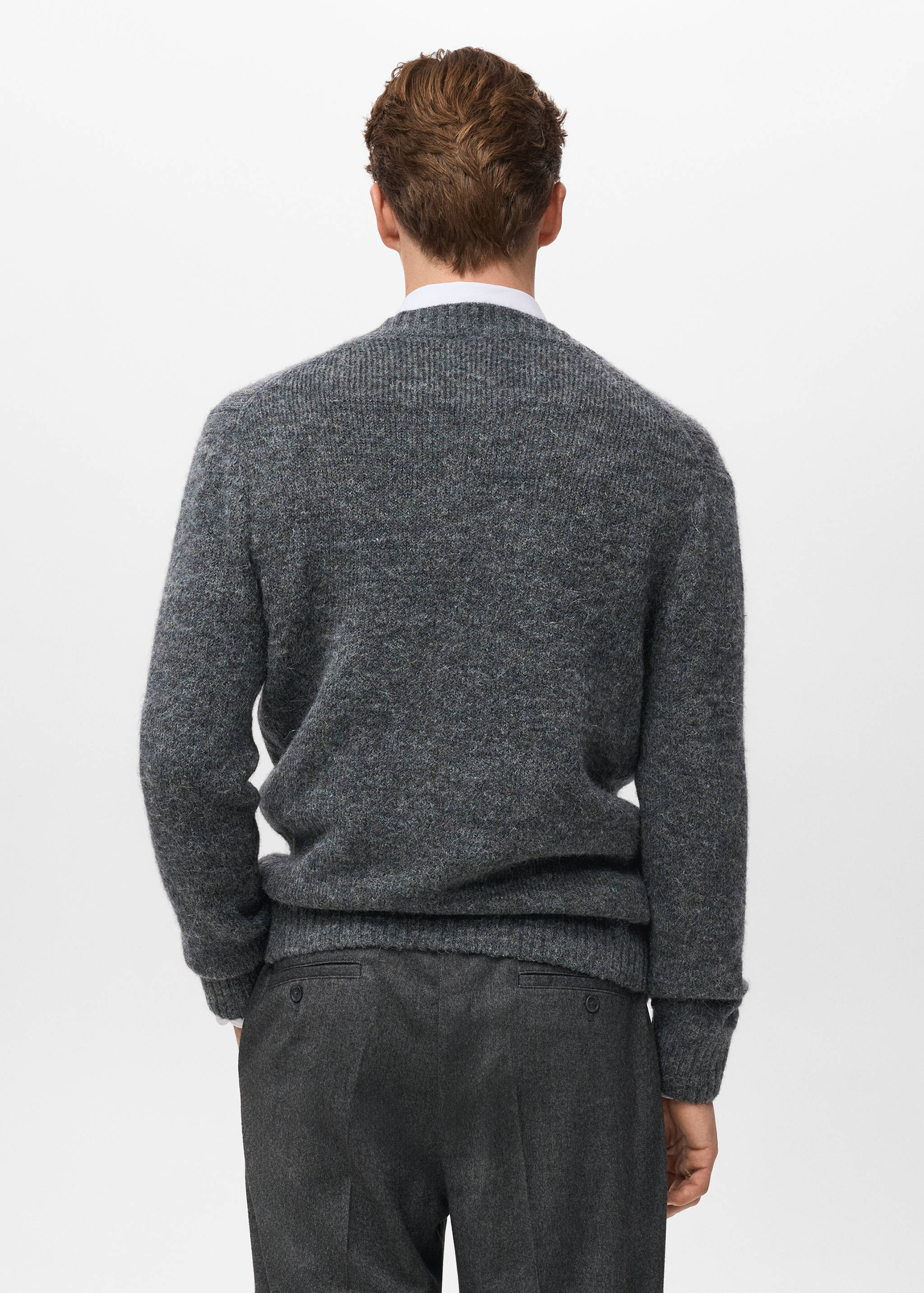 Knitted button cardigan - Reverse of the article