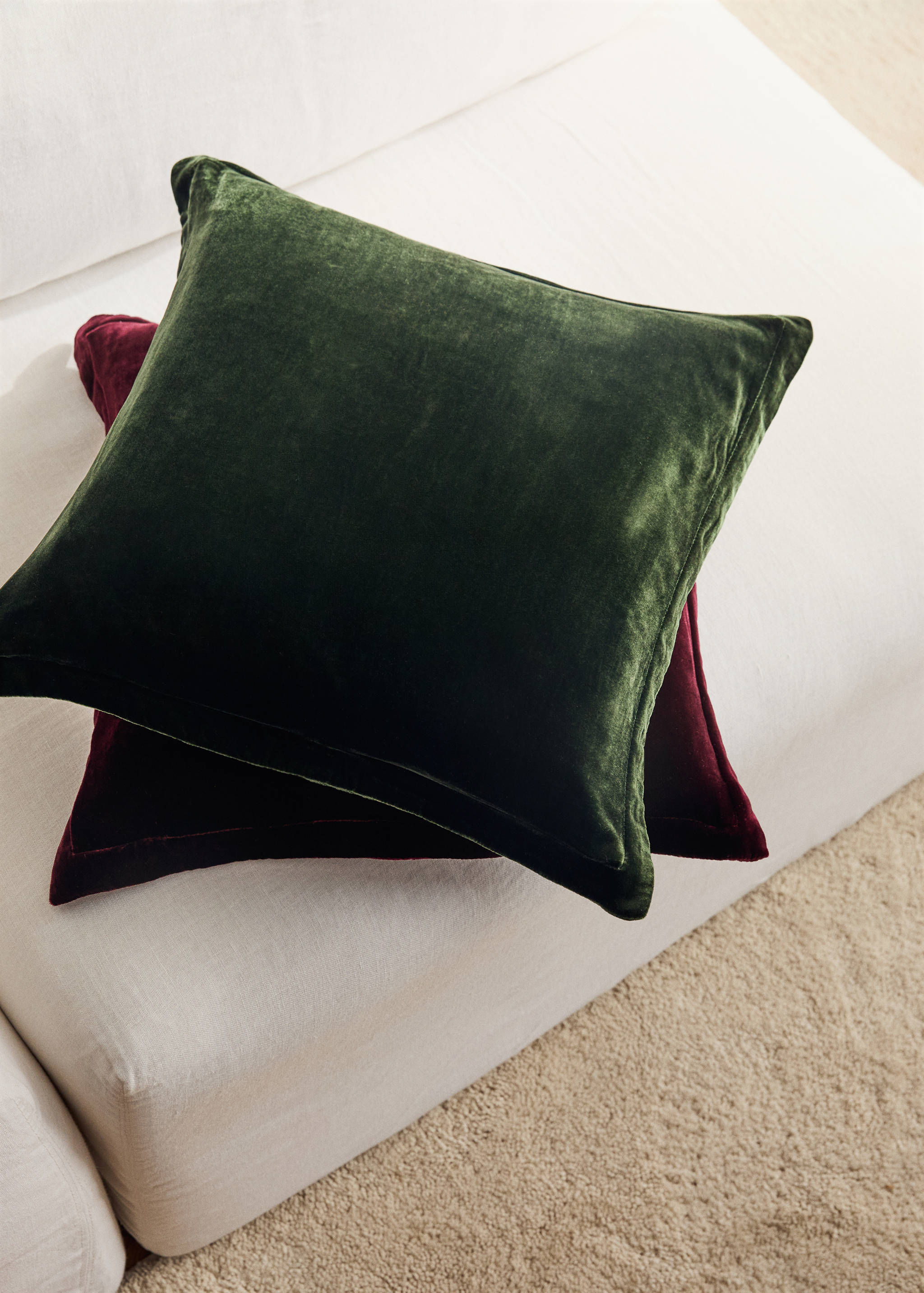 Silk velvet cushion cover 45x45 cm - General plane