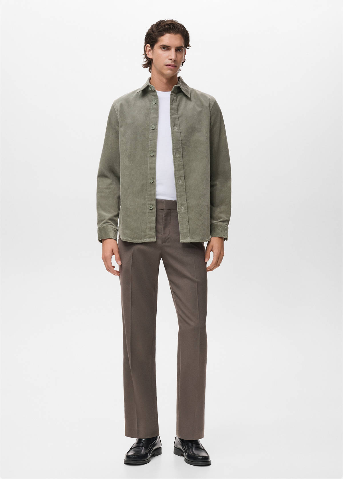 Corduroy cotton overshirt