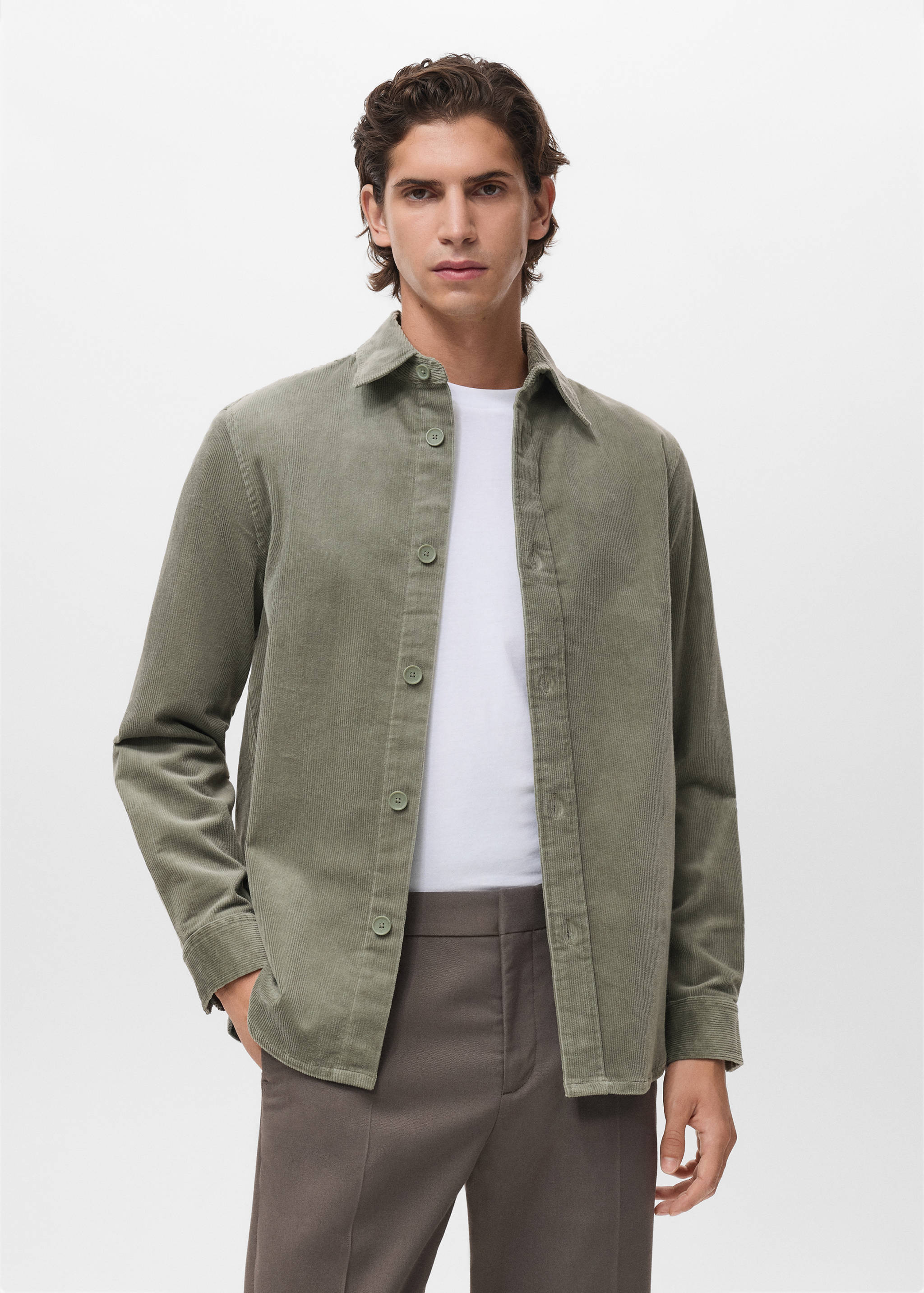 Sobrecamisa algodón pana - Plano medio