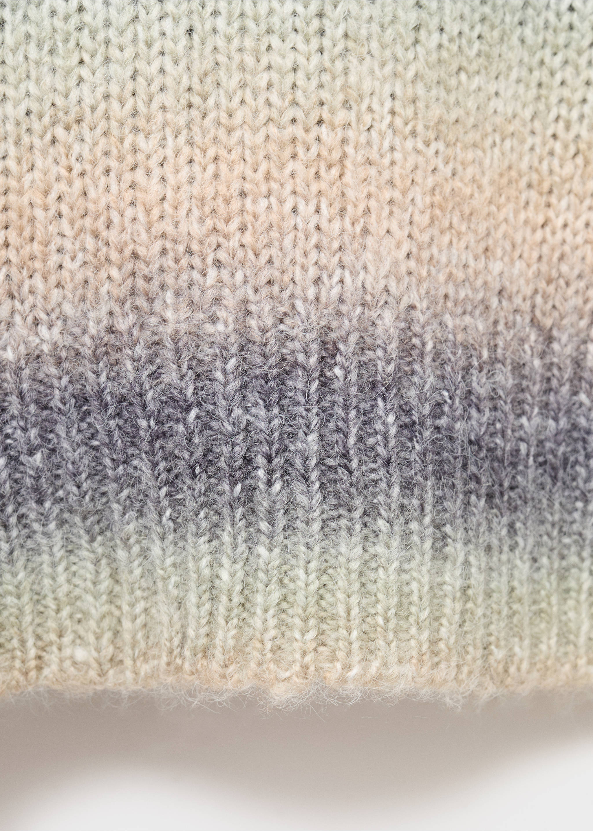 Multi-coloured knit sweater - Details of the article 0, Green. Ref: 17088264-00.