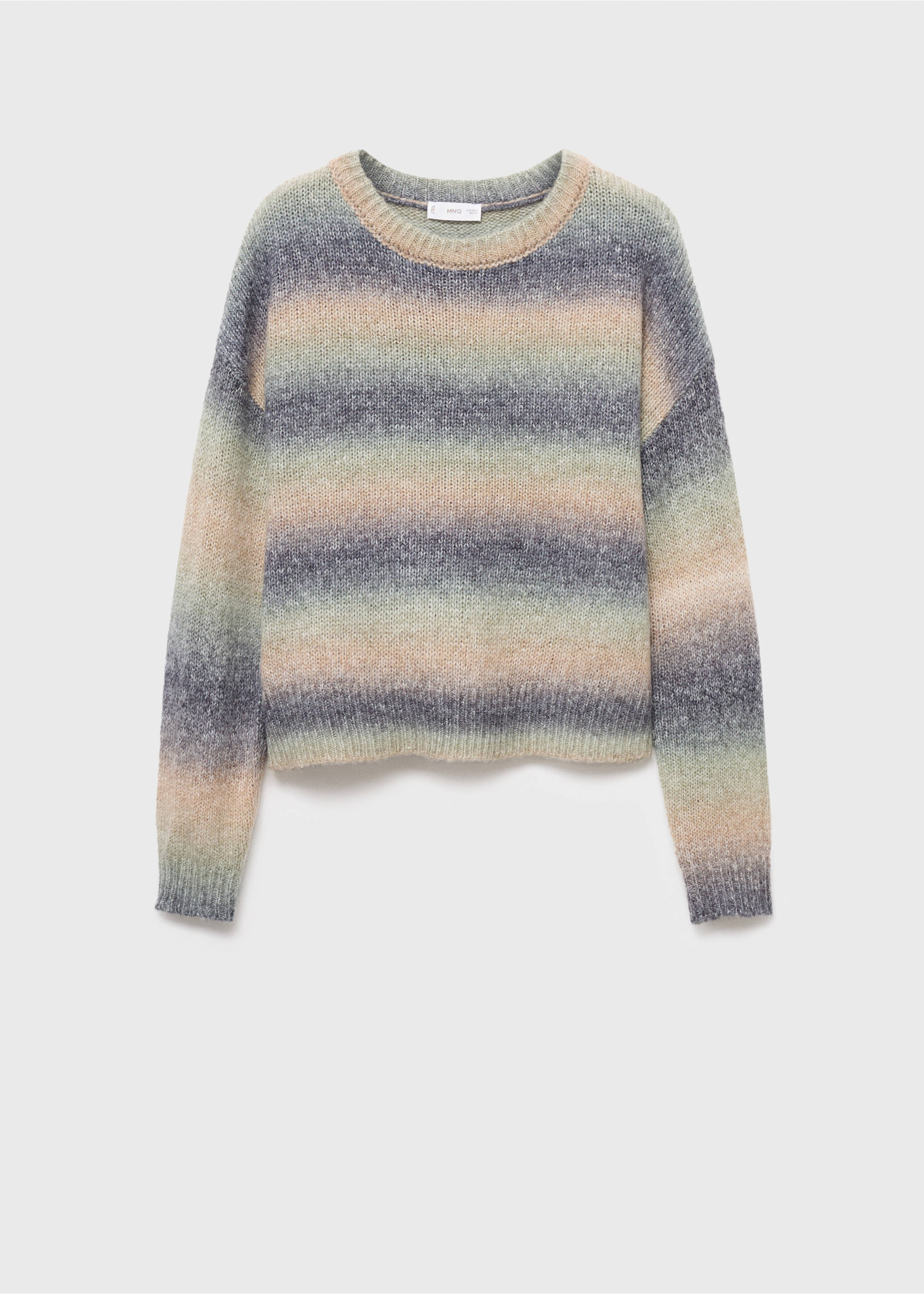 Multi-coloured knit sweater - Article without model, Green. Ref: 17088264-00.