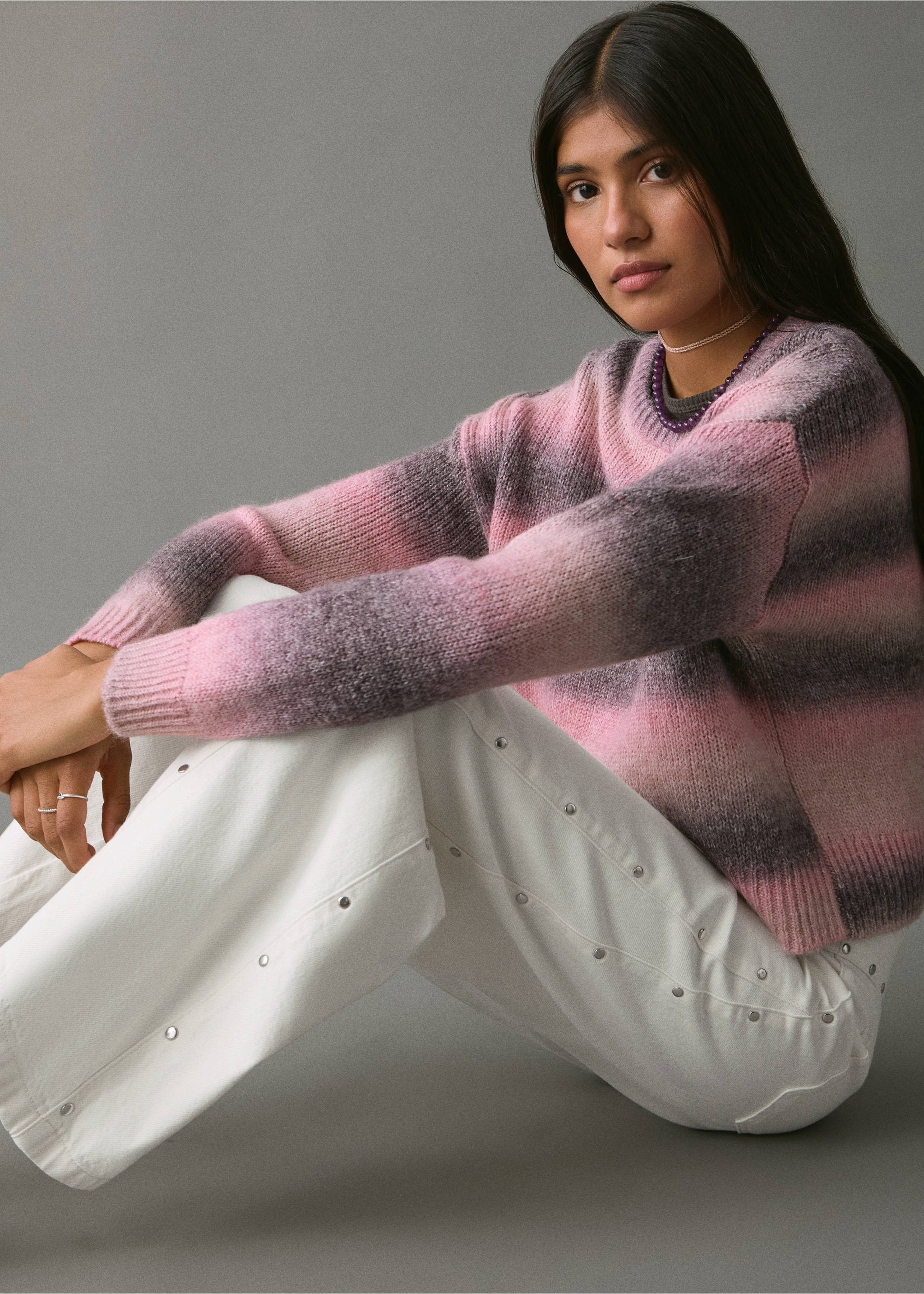 Wide leg jeans with studs - Details of the article 2, Off White. Ref: 17088266-00.
