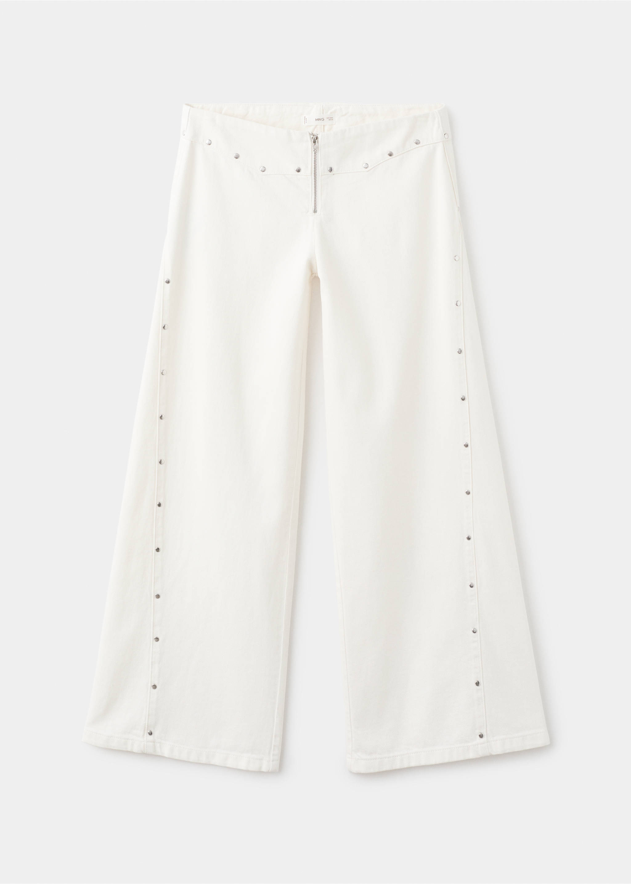 Wide leg jeans with studs - Article without model, Off White. Ref: 17088266-00.