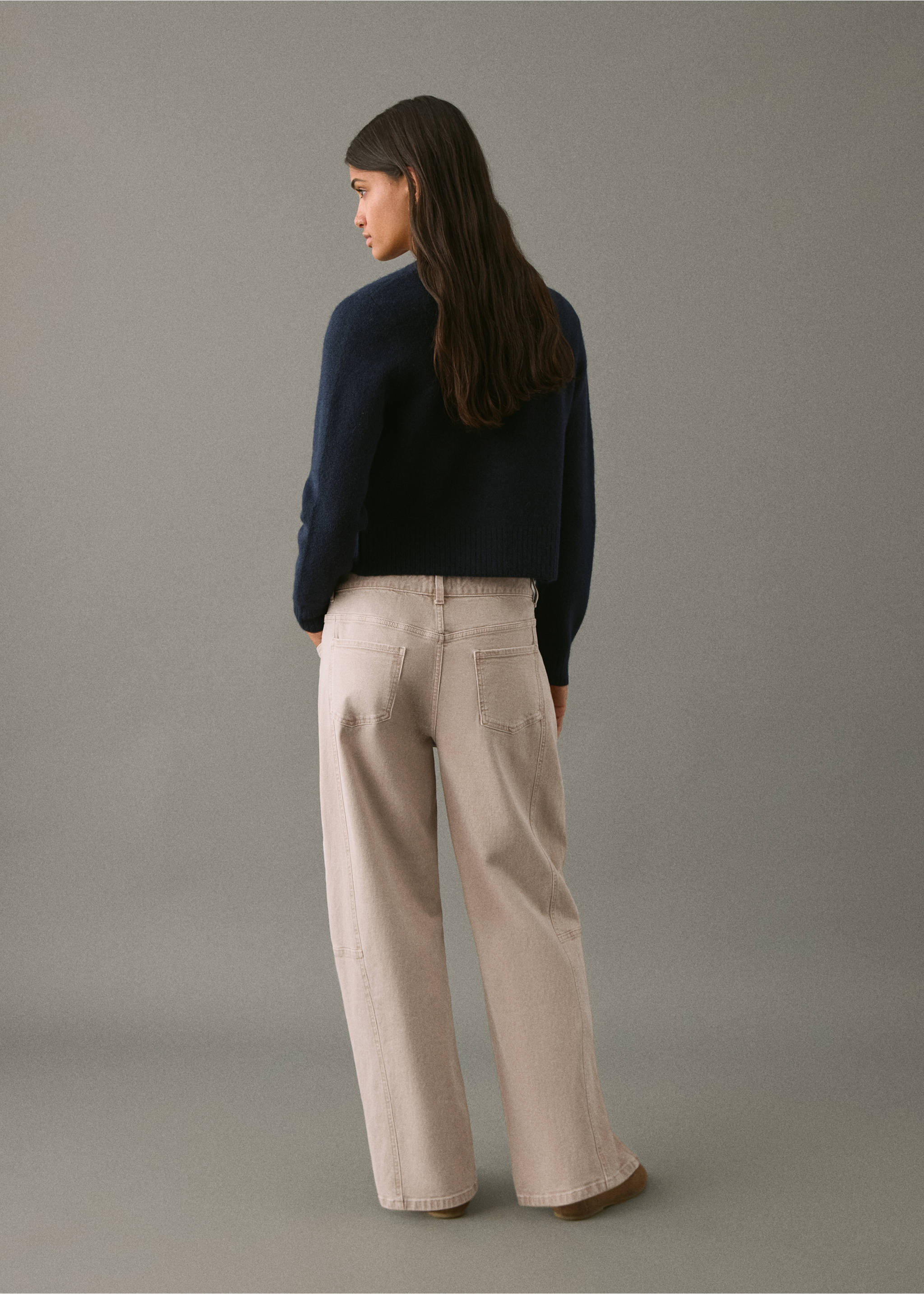 Low-rise balloon jeans - Reverse of the article, Beige. Ref: 17088268-00.