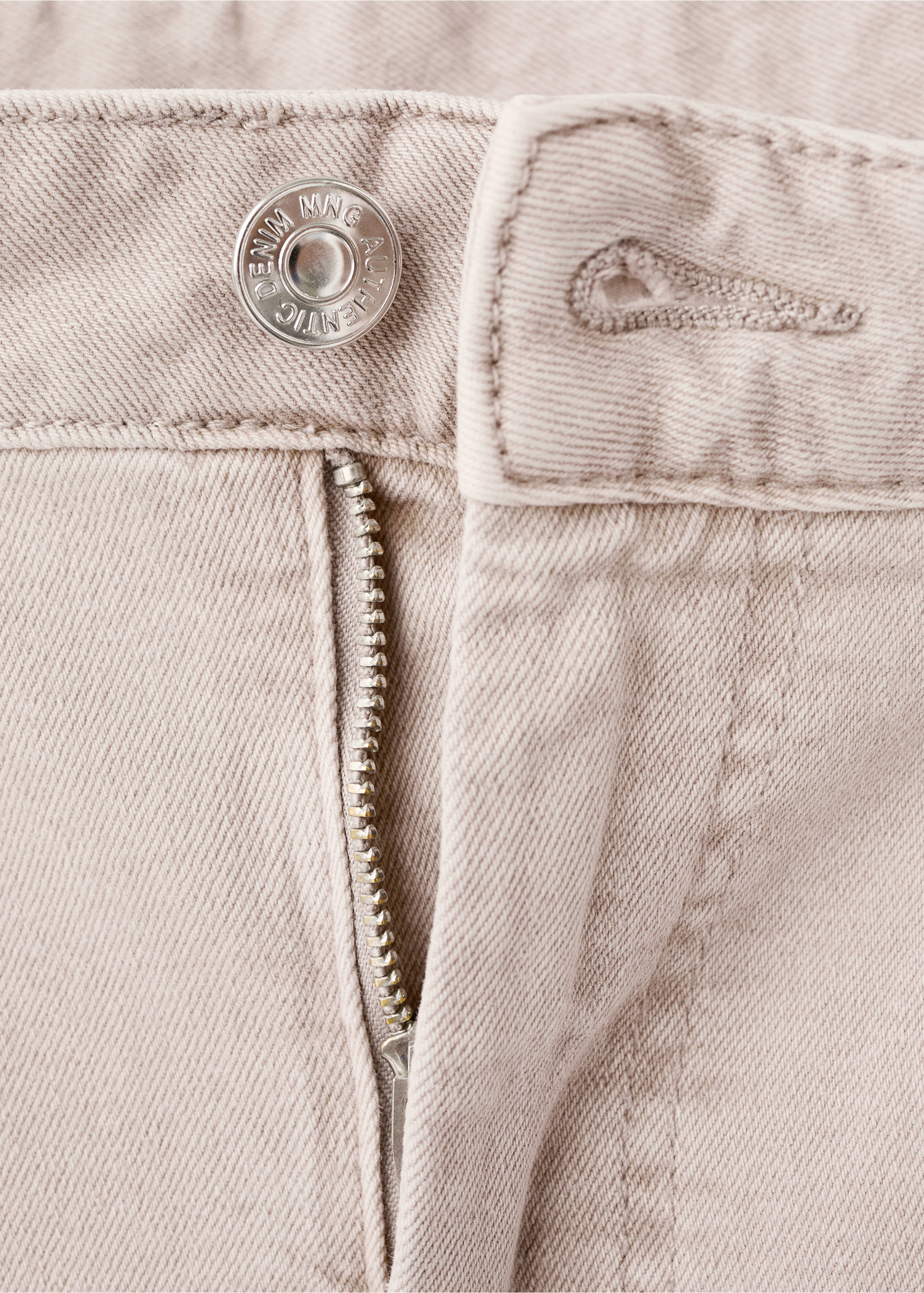 Low-rise balloon jeans - Details of the article 8, Beige. Ref: 17088268-00.