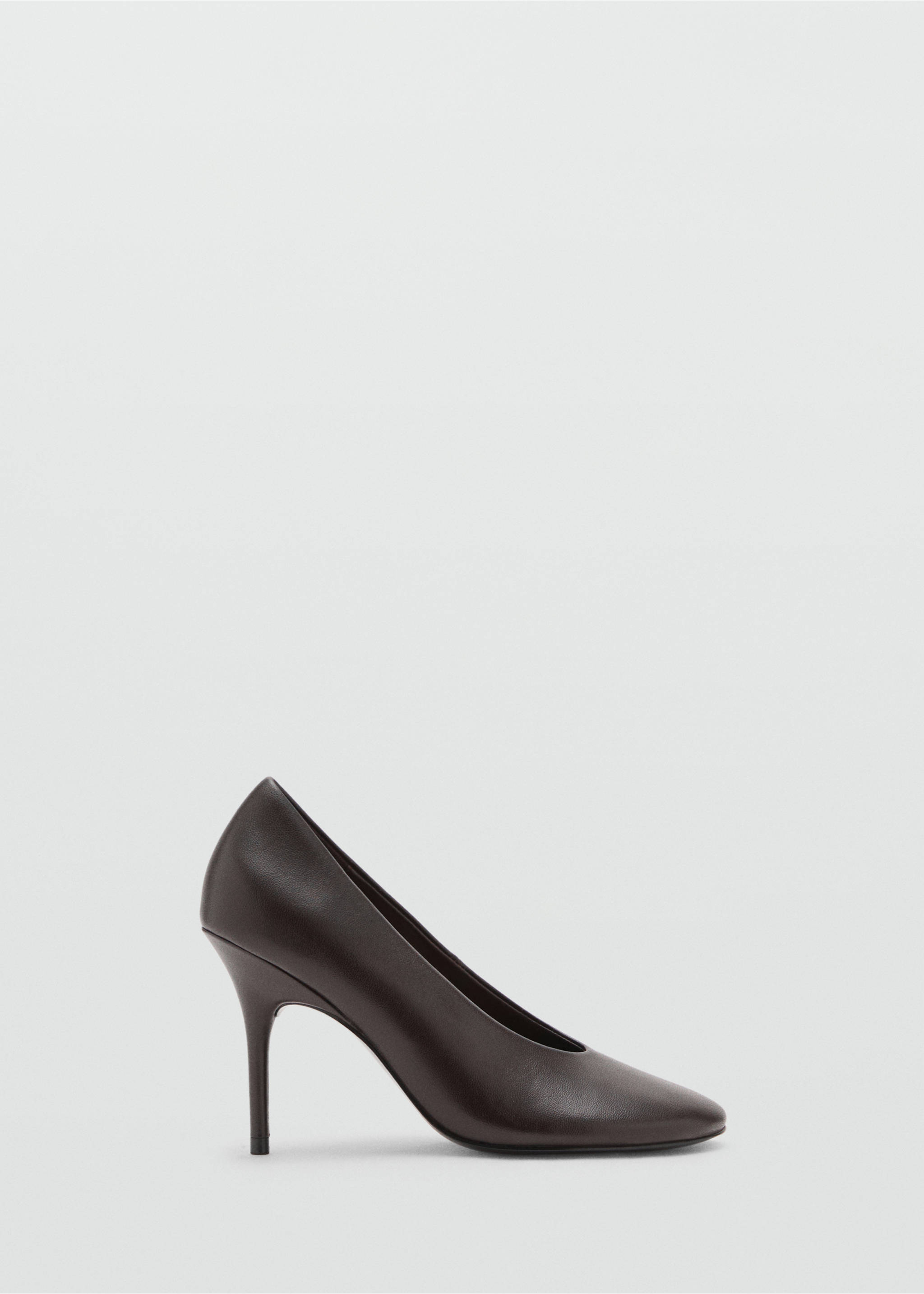 Chaussures à talon en cuir bout pointu - Article sans modèle, Chocolat. Ref: 17088270-00.