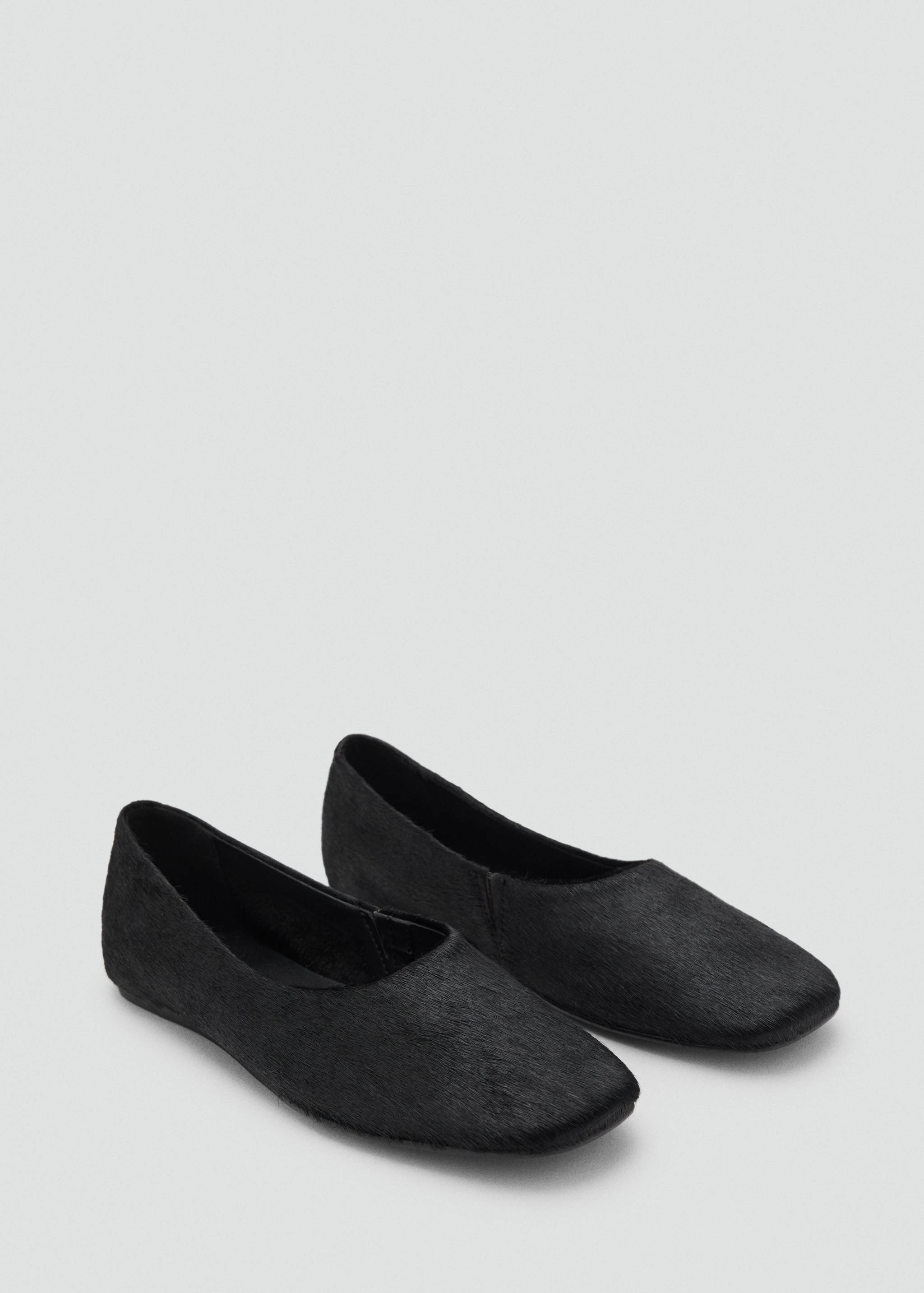 Leather shoes with fur - Medium plane