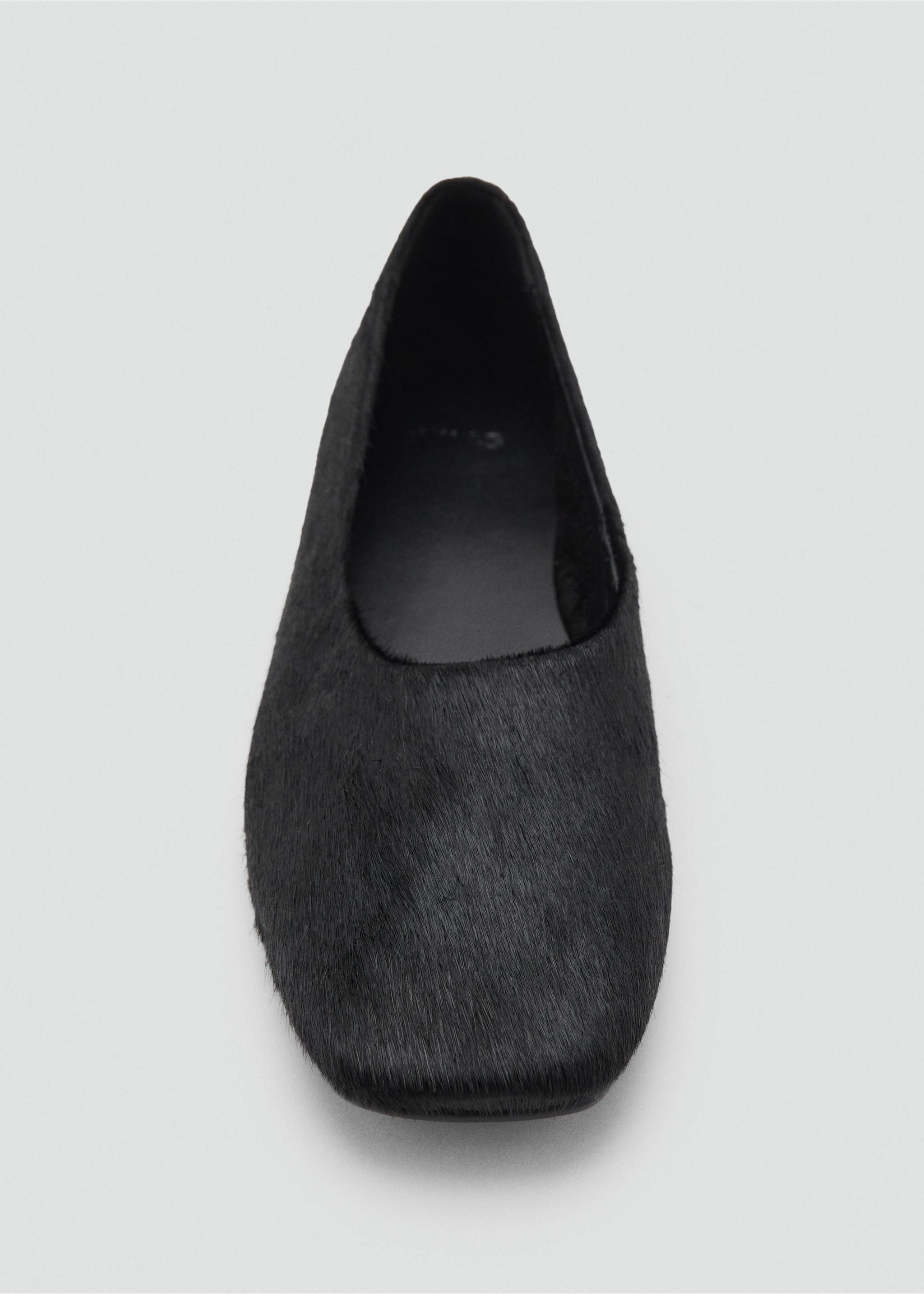 Leather shoes with fur - Details of the article 3, Black. Ref: 17088283-00.