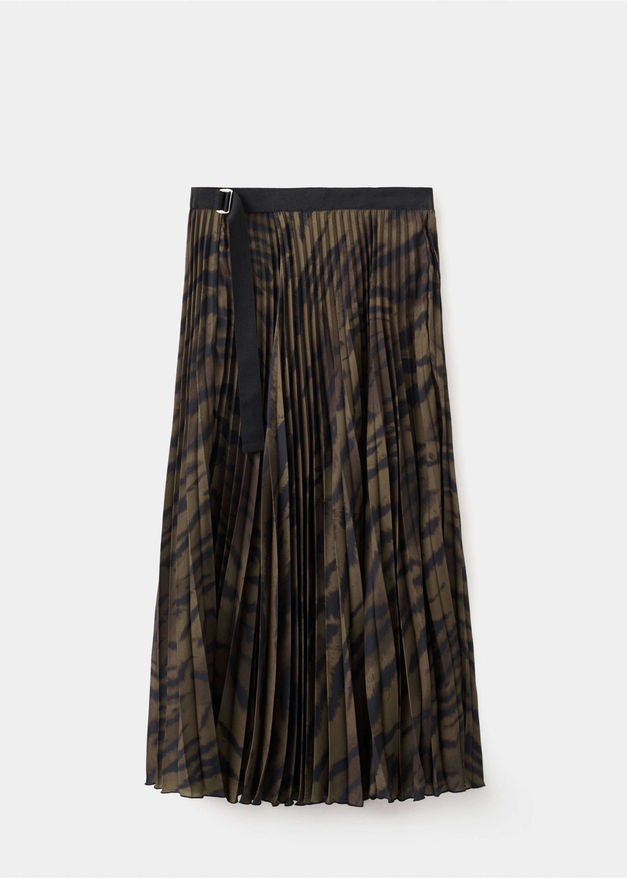 Pleated skirt with belt - Article without model, Brown. Ref: 17088290-00.