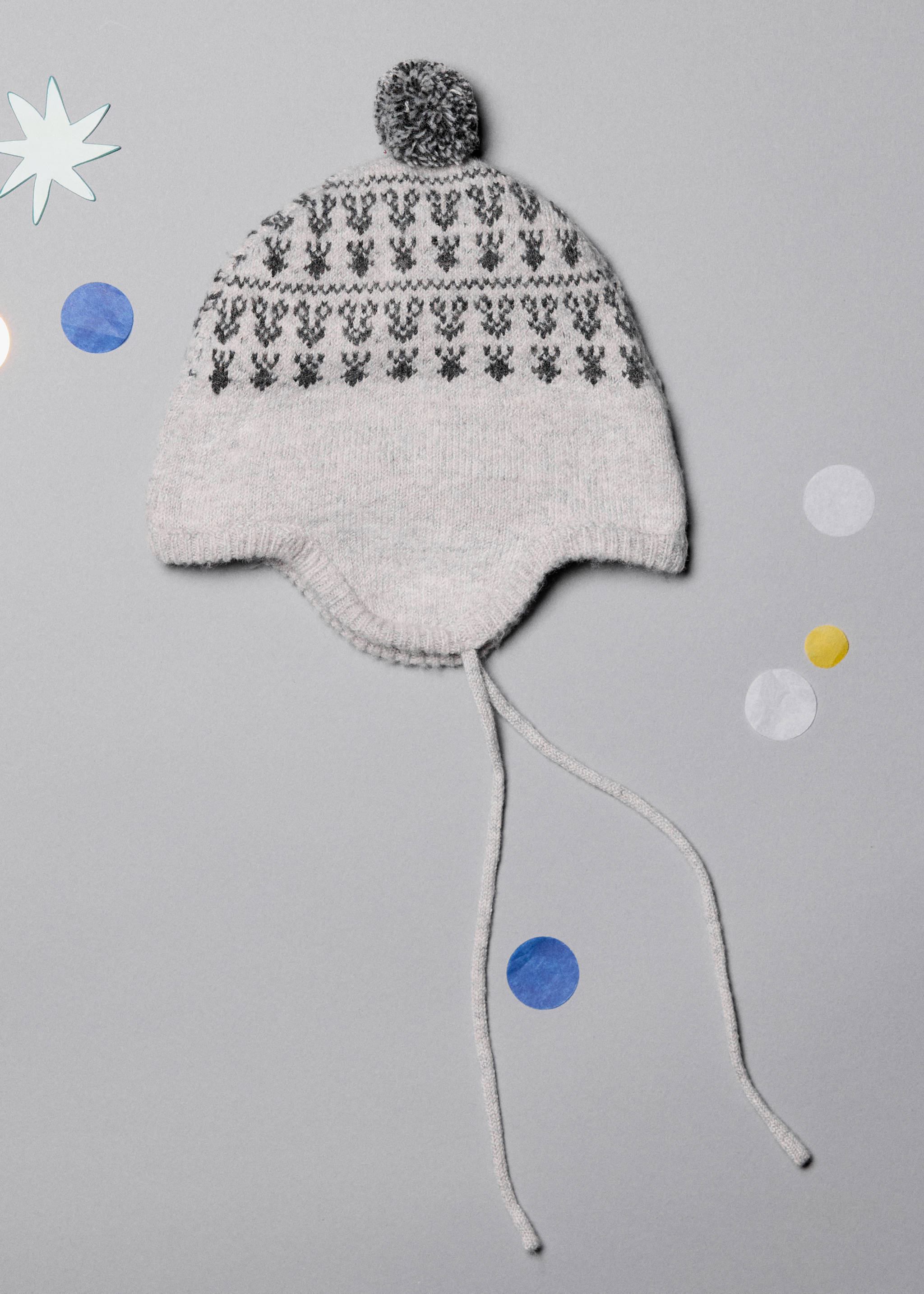 Bobble hat with jacquard pattern - Details of the article 5