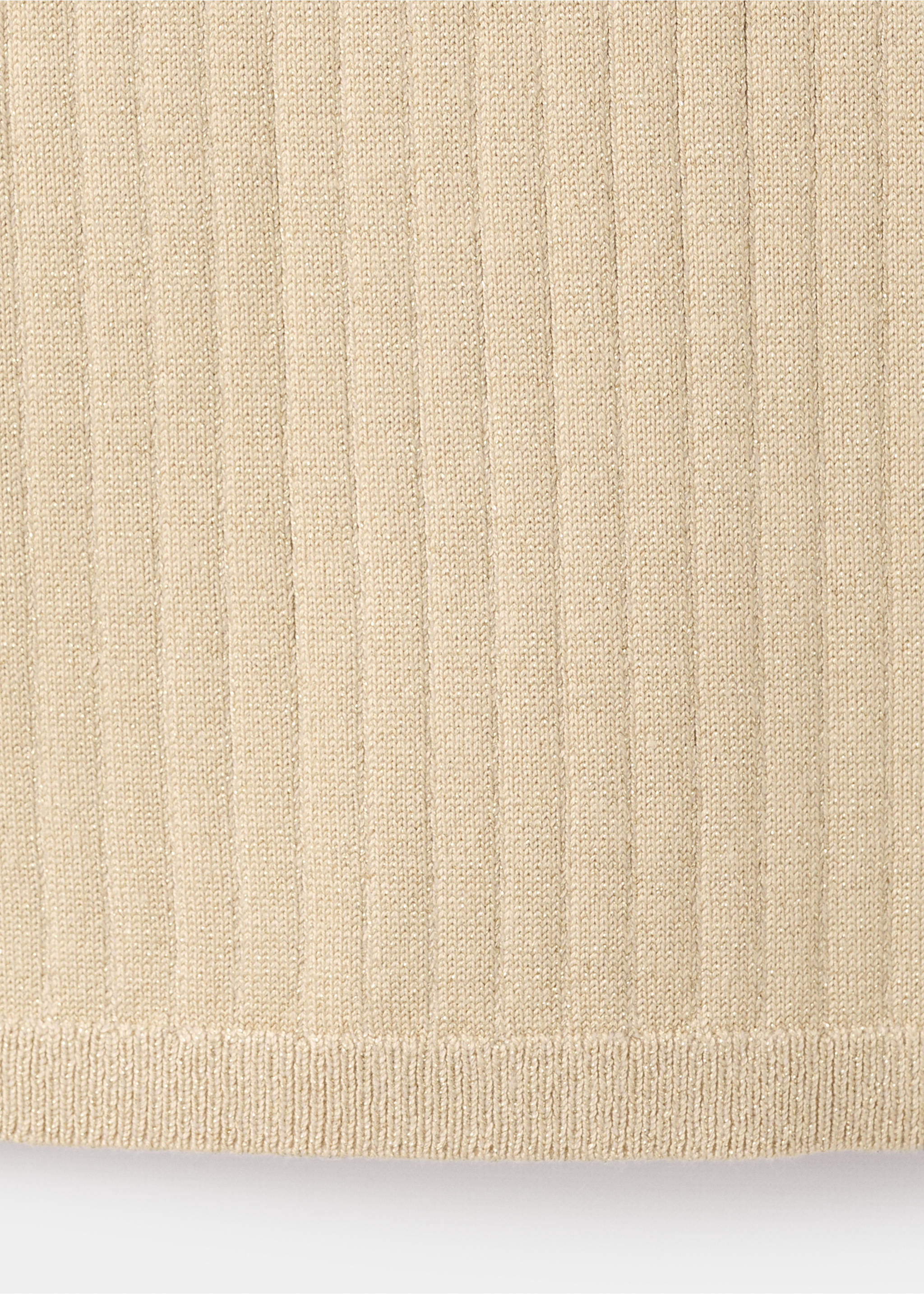 Lurex ribbed top - Details of the article 0, Gold. Ref: 17088634-00.