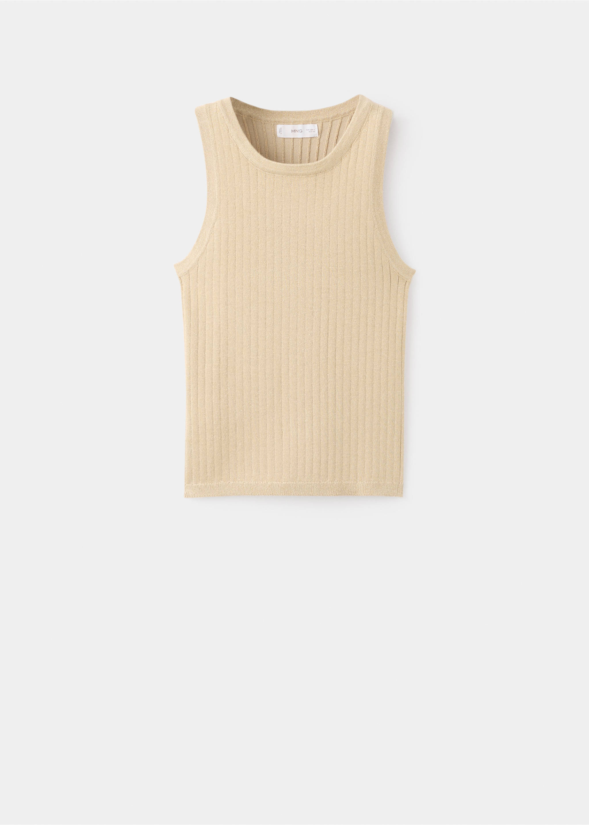 Lurex ribbed top - Article without model, Gold. Ref: 17088634-00.