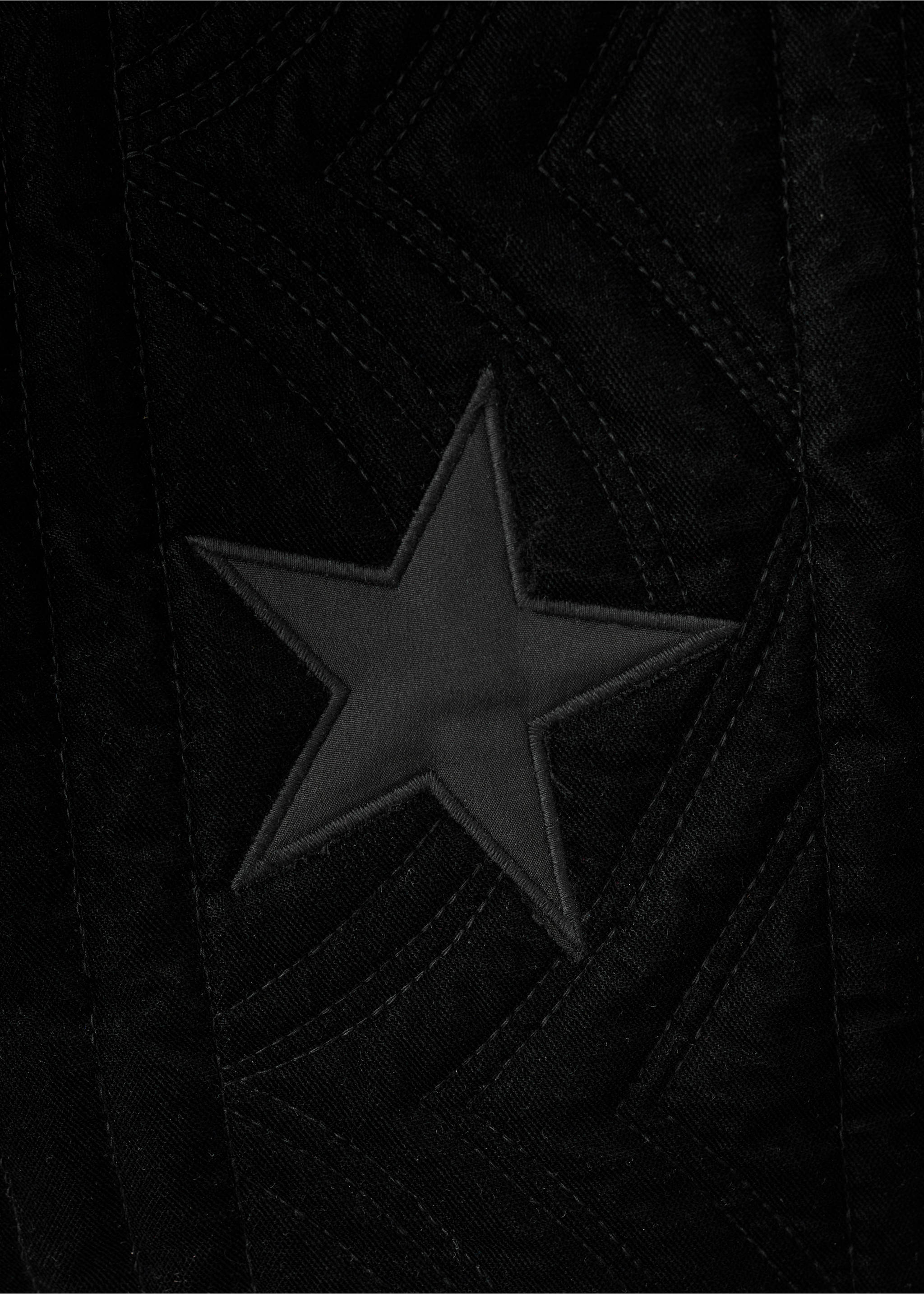 Velvet bomber jacket with star - Details of the article 0, Black. Ref: 17088638-00.