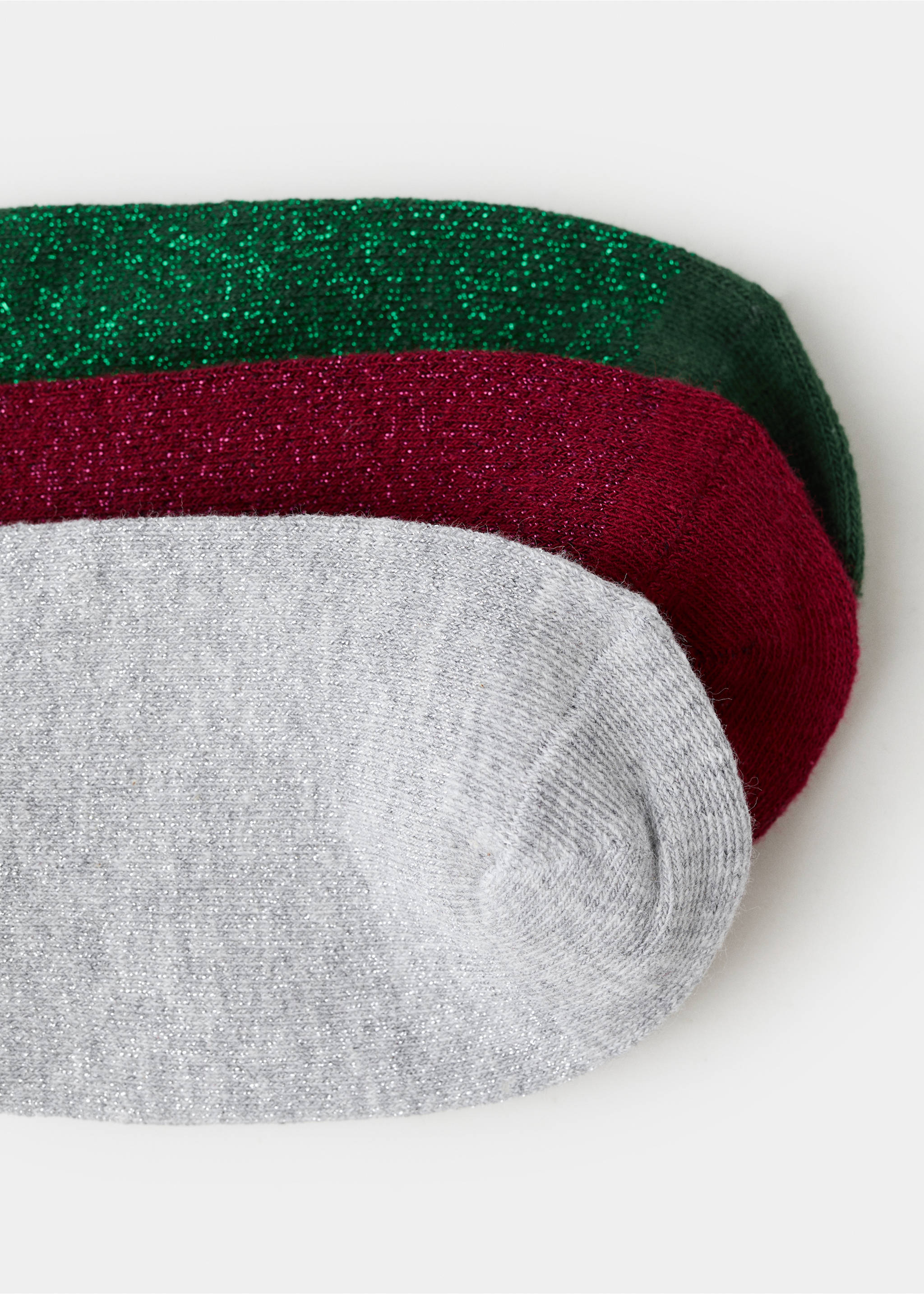 Pack of 3 Christmas stockings - Details of the article 8, Red. Ref: 17089093-00.