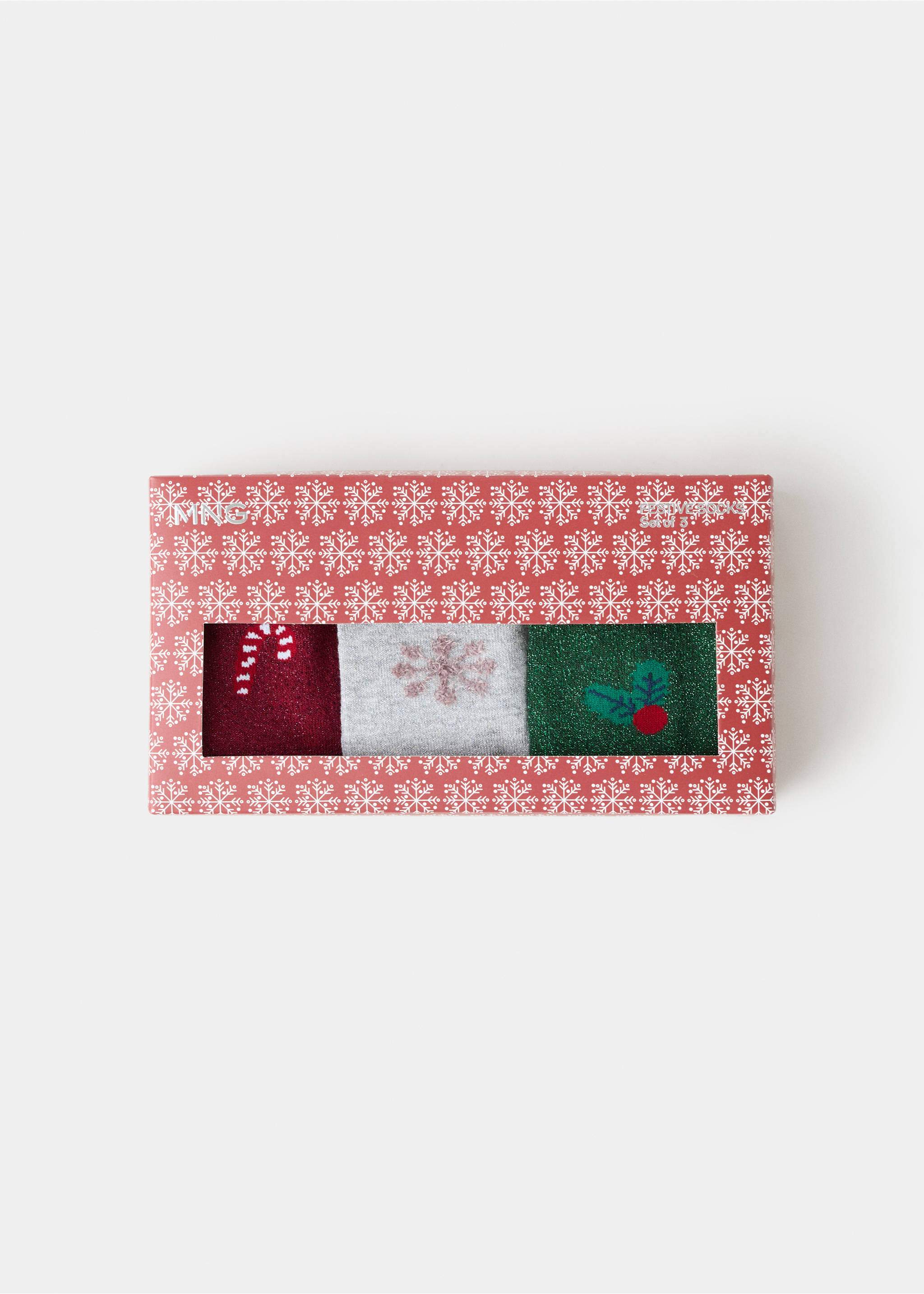 Pack of 3 Christmas stockings - Details of the article 0, Red. Ref: 17089093-00.