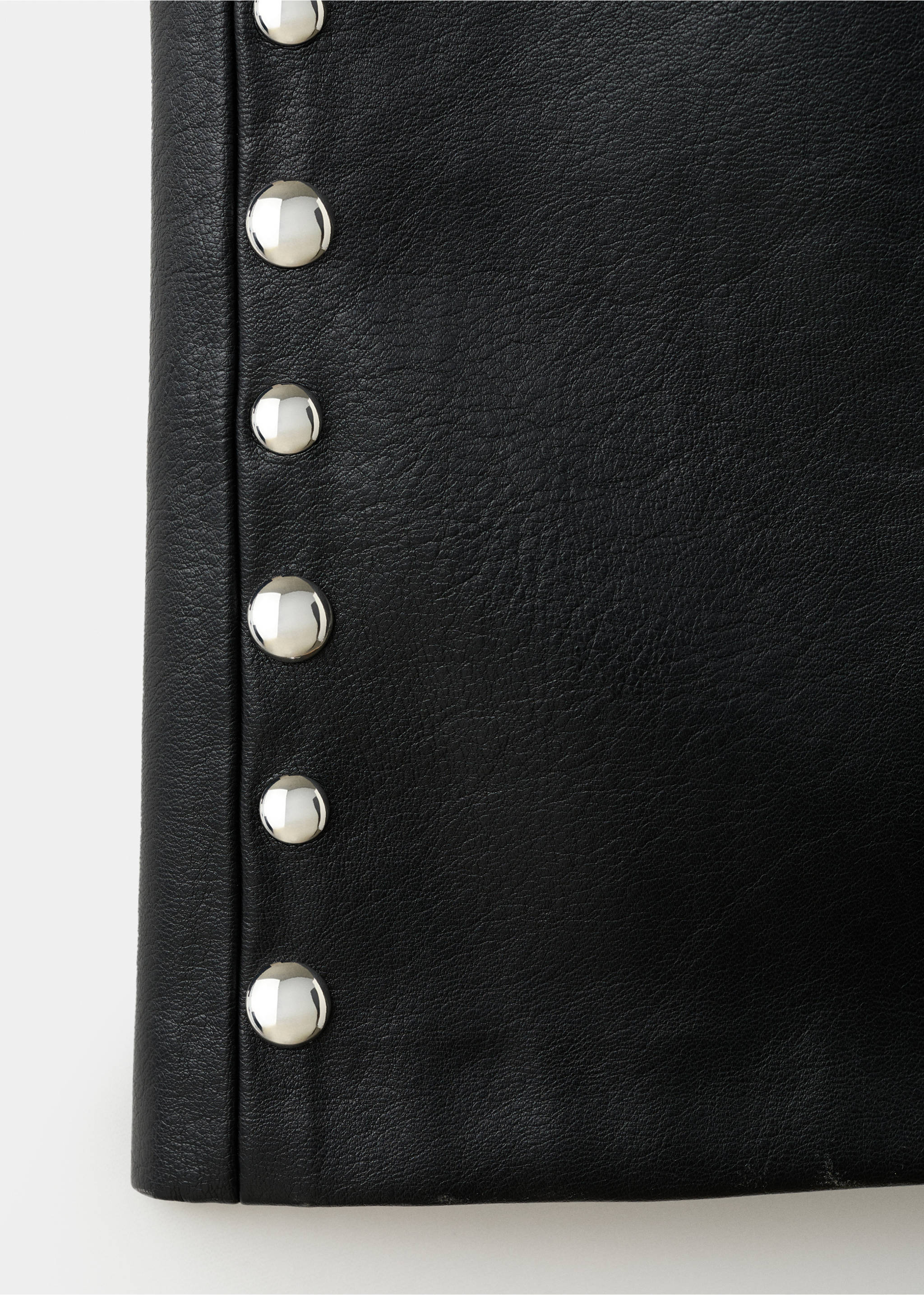 Studded faux-leather trousers - Details of the article 0, Black. Ref: 17089109-00.