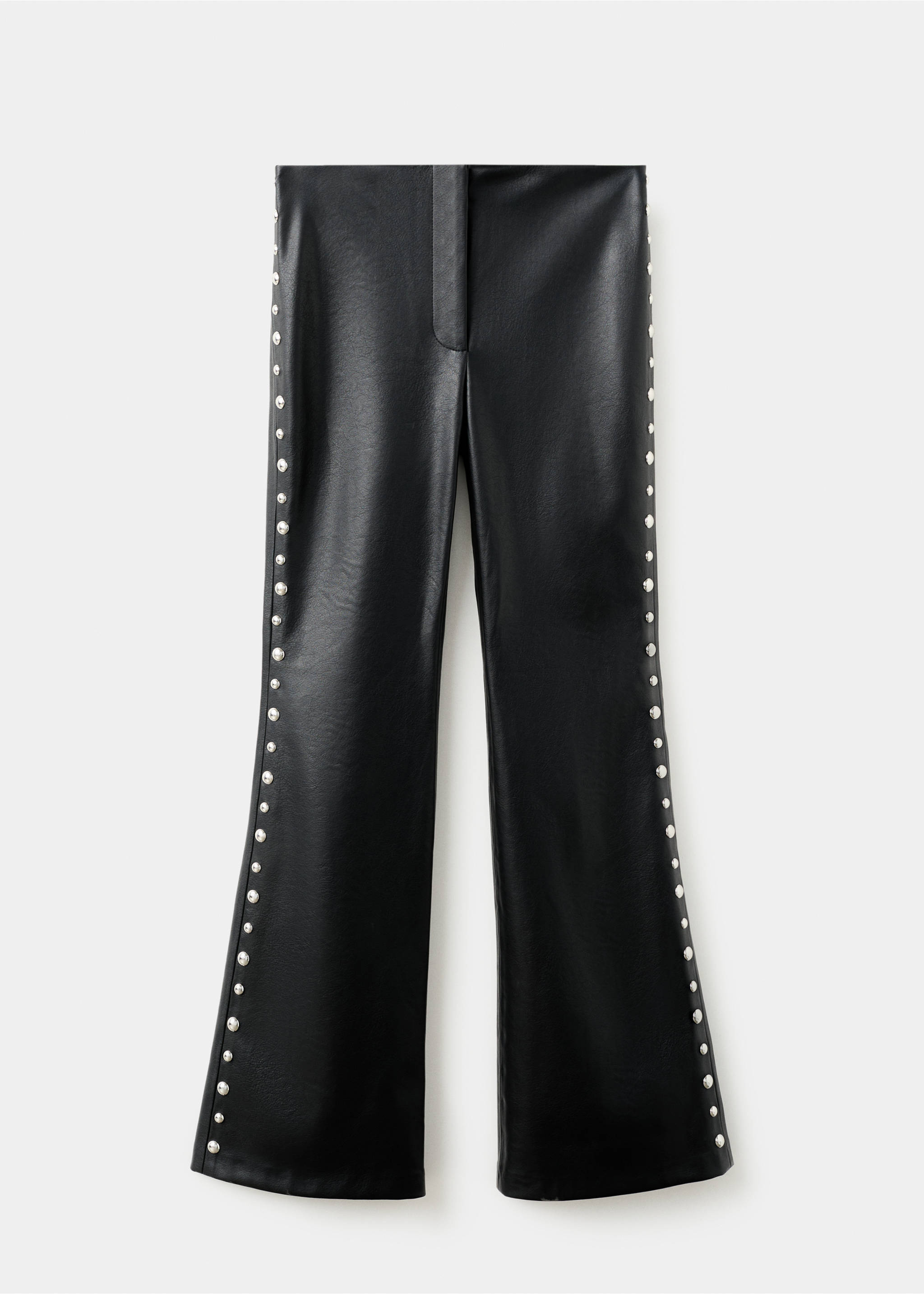 Studded faux-leather trousers - Article without model, Black. Ref: 17089109-00.