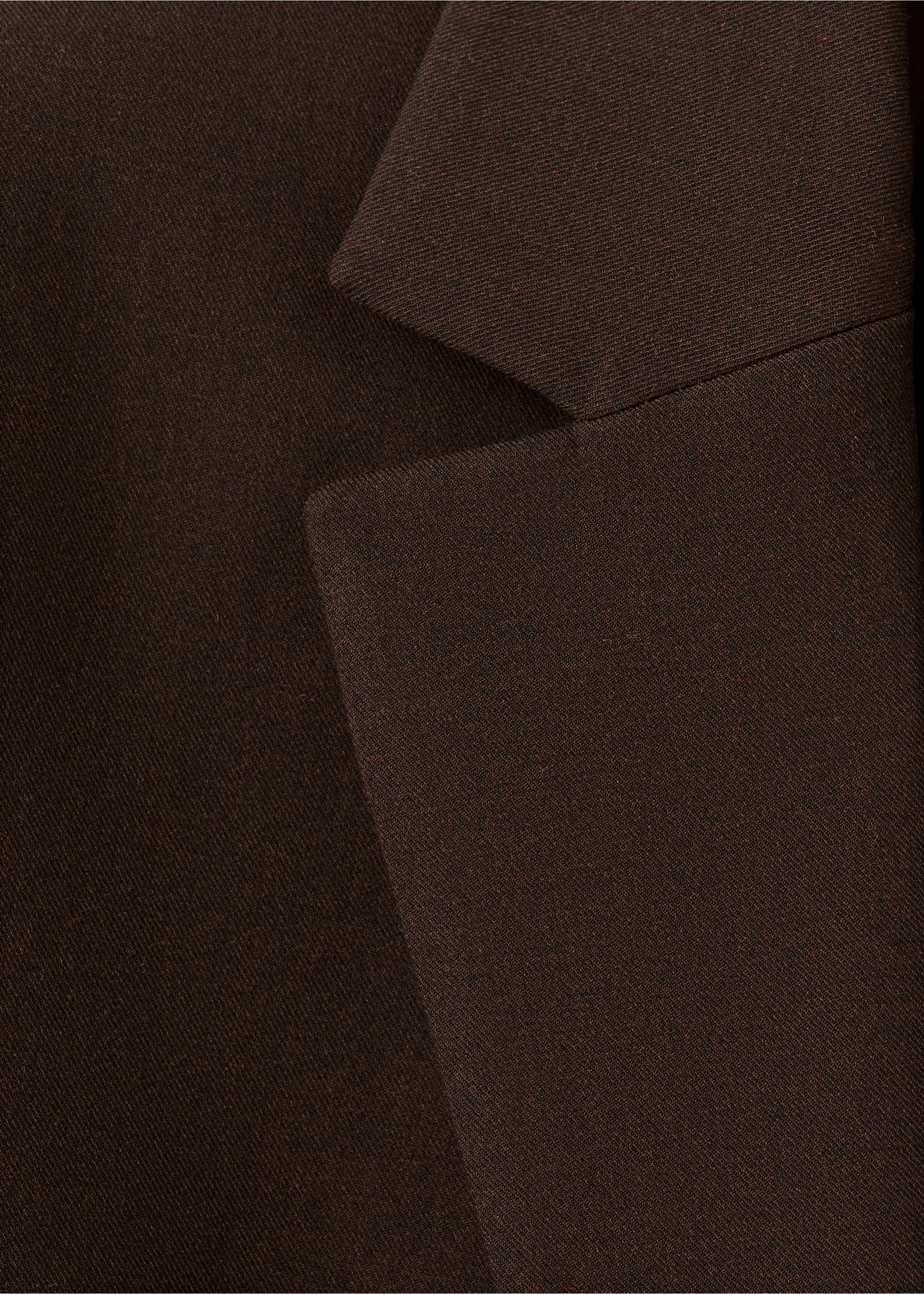 Straight-fit suit blazer - Details of the article 0, Chocolate. Ref: 17089111-00.