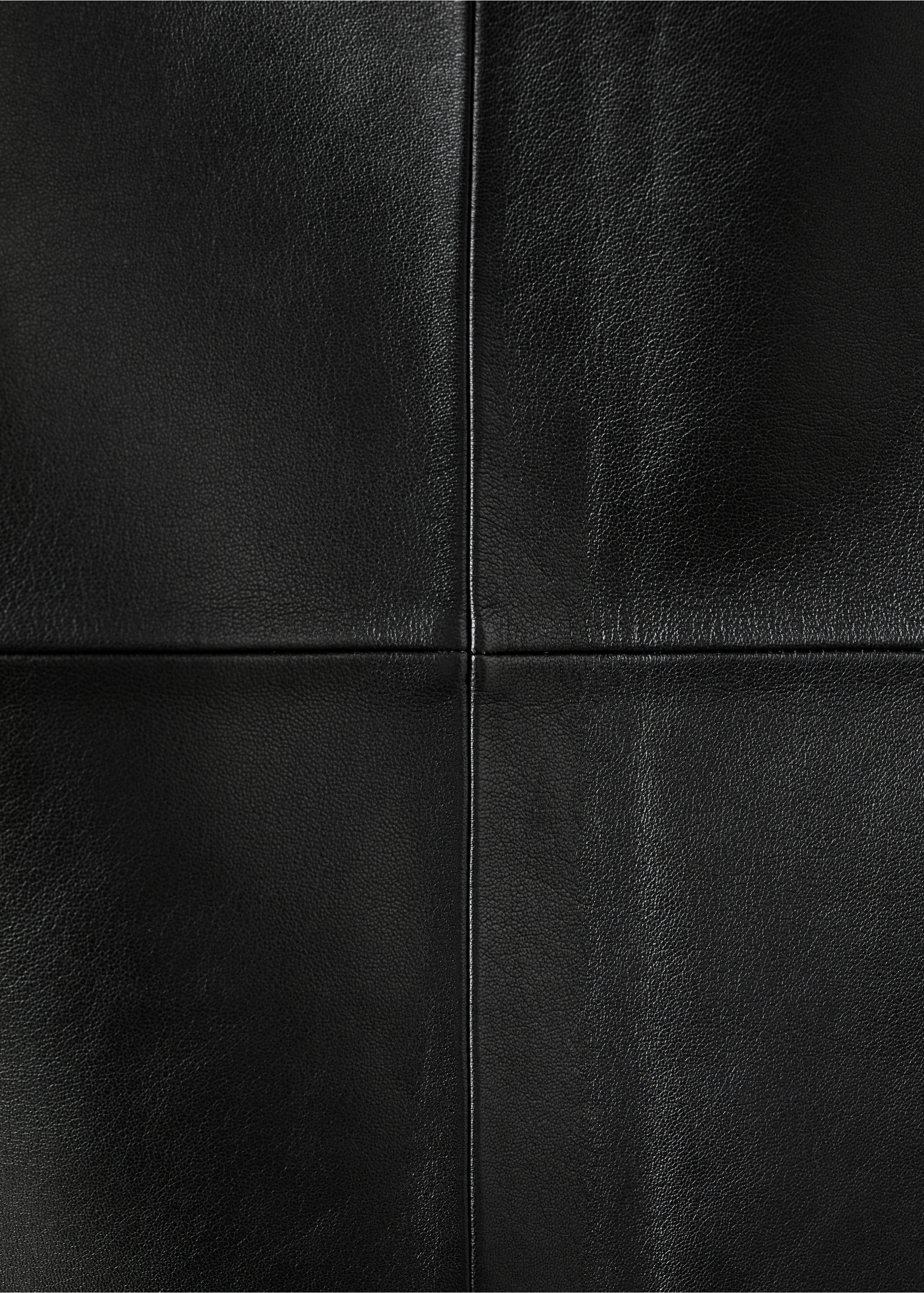 Leather pencil skirt - Details of the article 8, Black. Ref: 17089116-00.