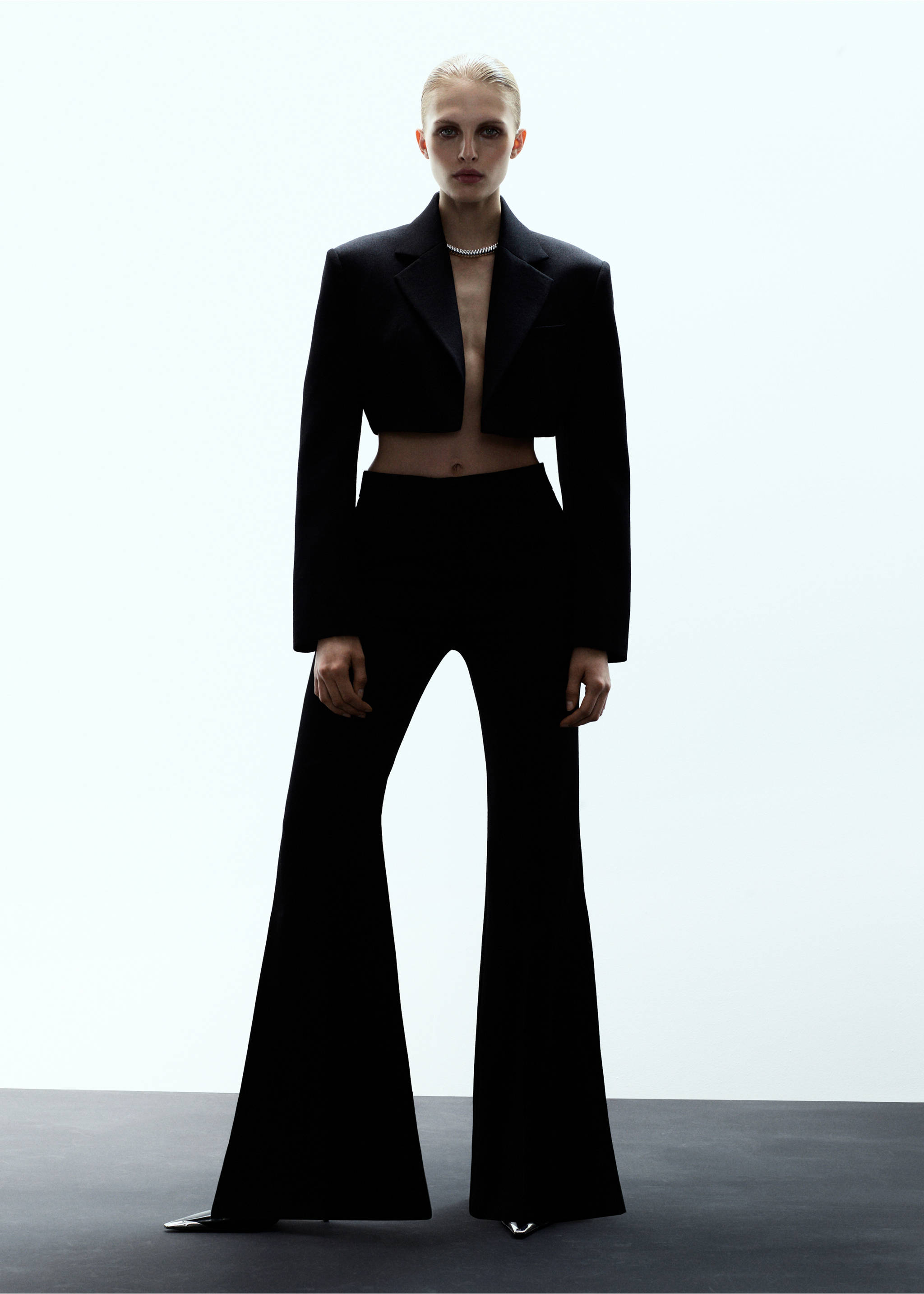 Pantalón traje lana - Plano general, Negro. Ref: 17089120-00.