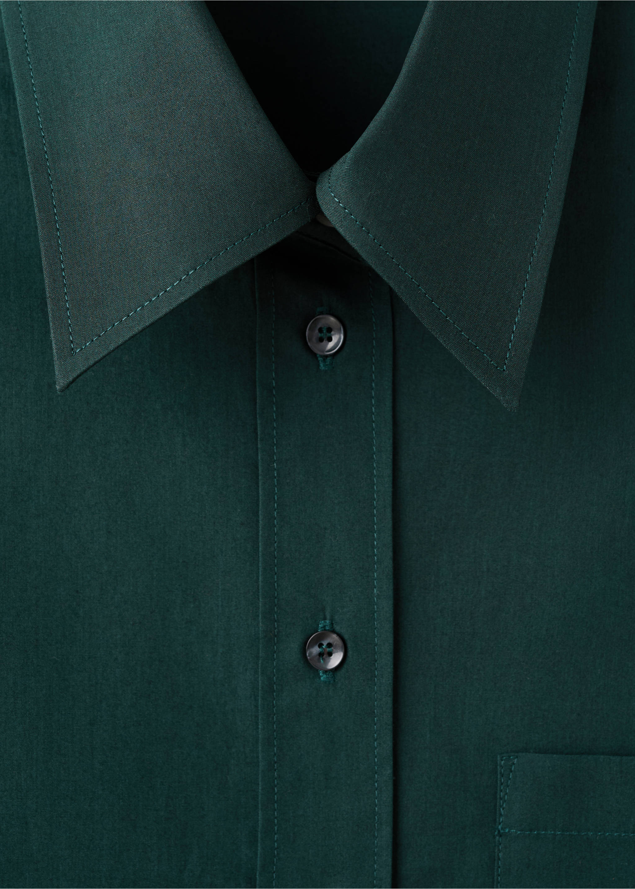 Oversized overhemd met zakken - Detail van het artikel 8, Groen. Ref: 17089212-00.