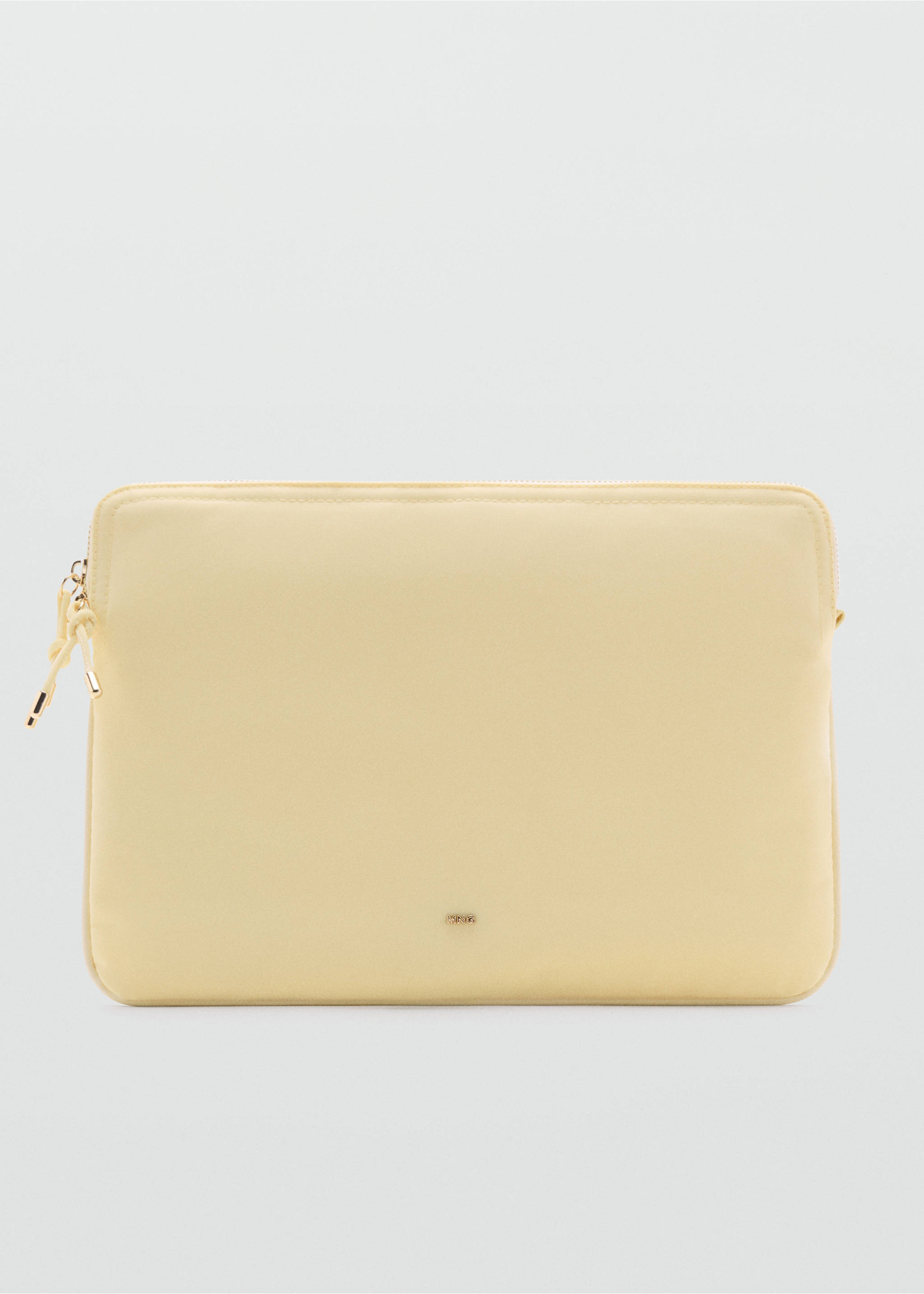 Nylon case with zip - Article without model, Pastel Yellow. Ref: 17091120-00.