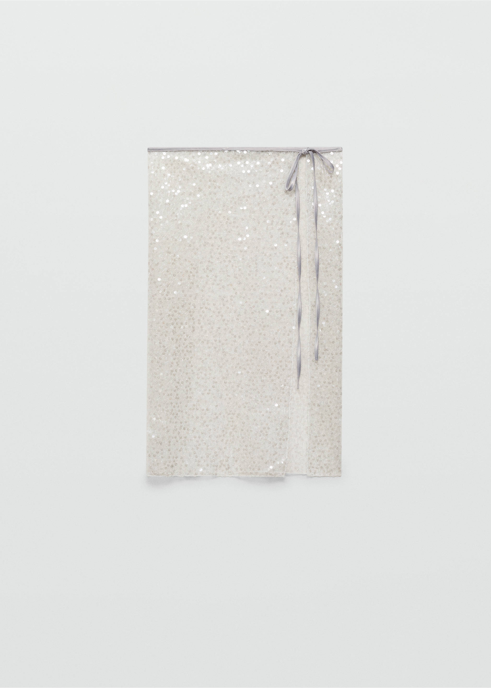Pareo met pailletten - Artikel zonder model, IJsgrijs. Ref: 17091126-00.