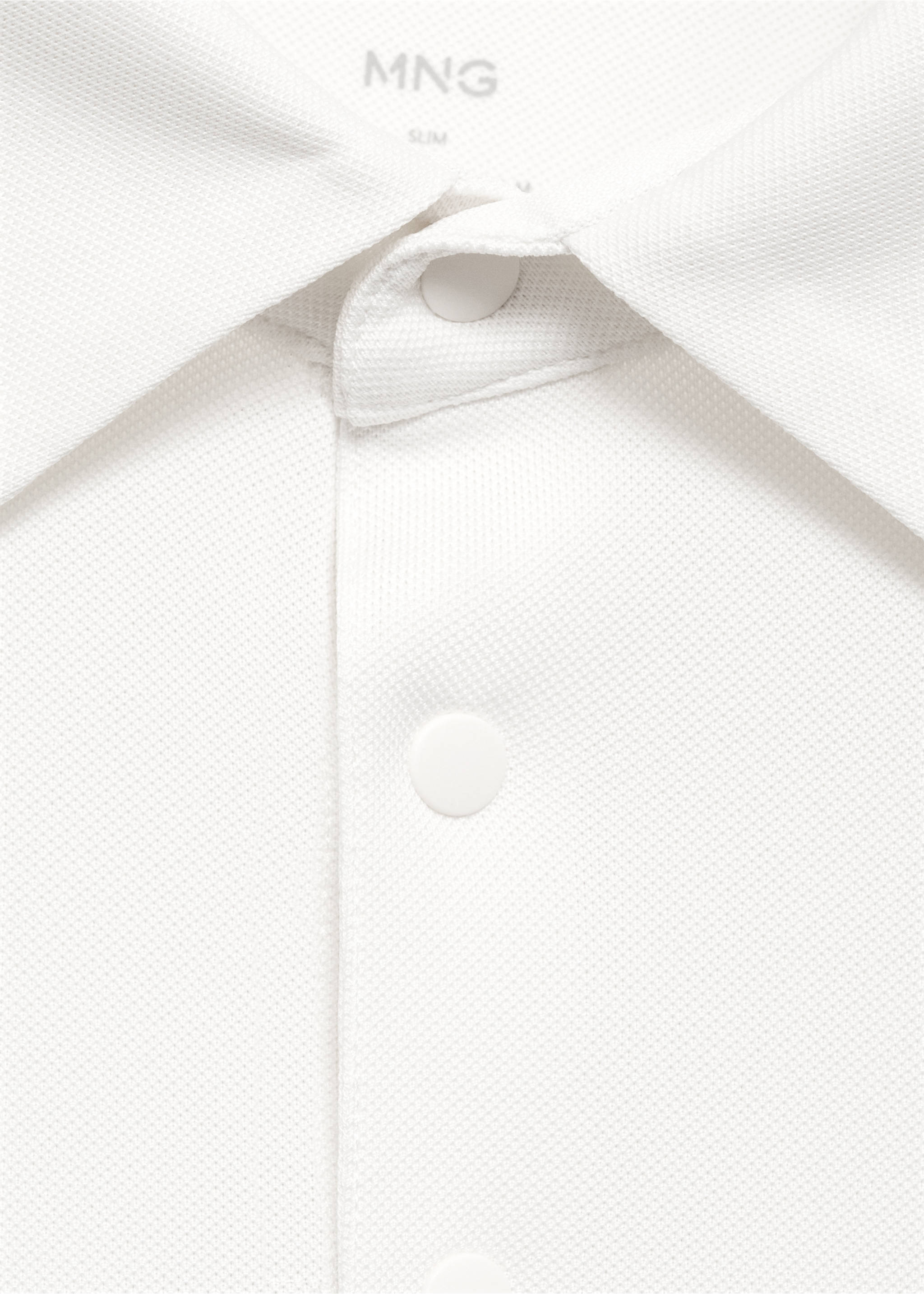 COOLMAX® slim fit polo shirt - Details of the article 8, White. Ref: 17091133-00.