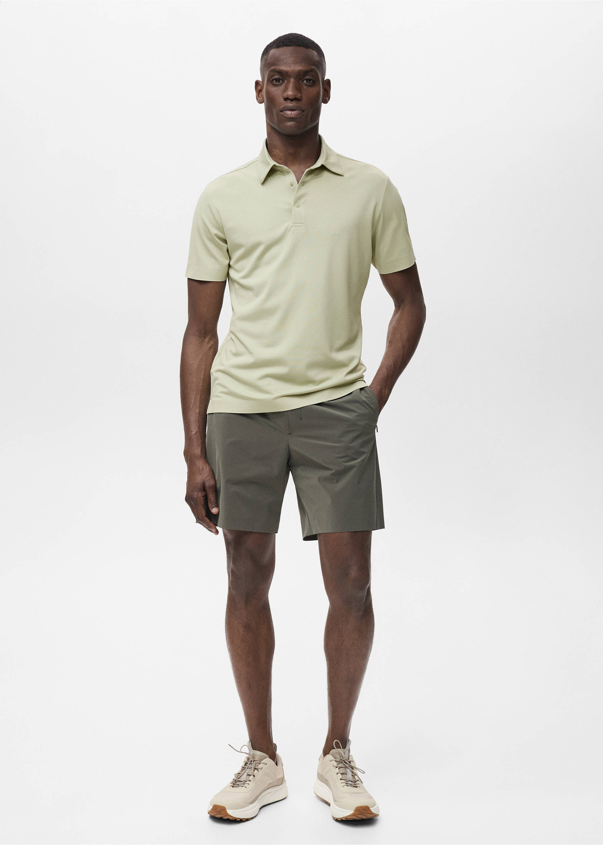 COOLMAX® slim fit polo shirt - General plane, Mint Green. Ref: 17091133-00.