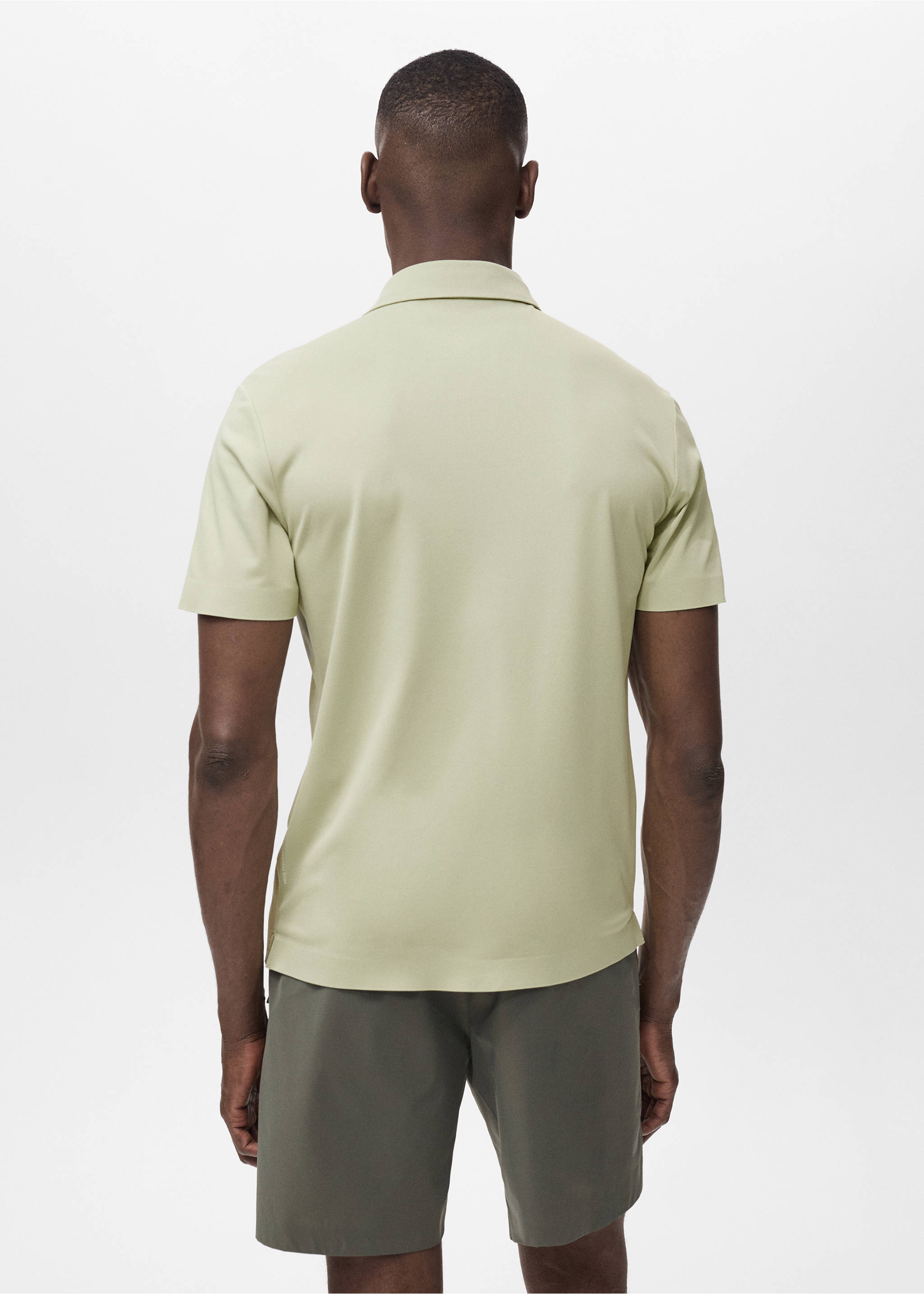 COOLMAX® slim fit polo shirt - Reverse of the article, Mint Green. Ref: 17091133-00.