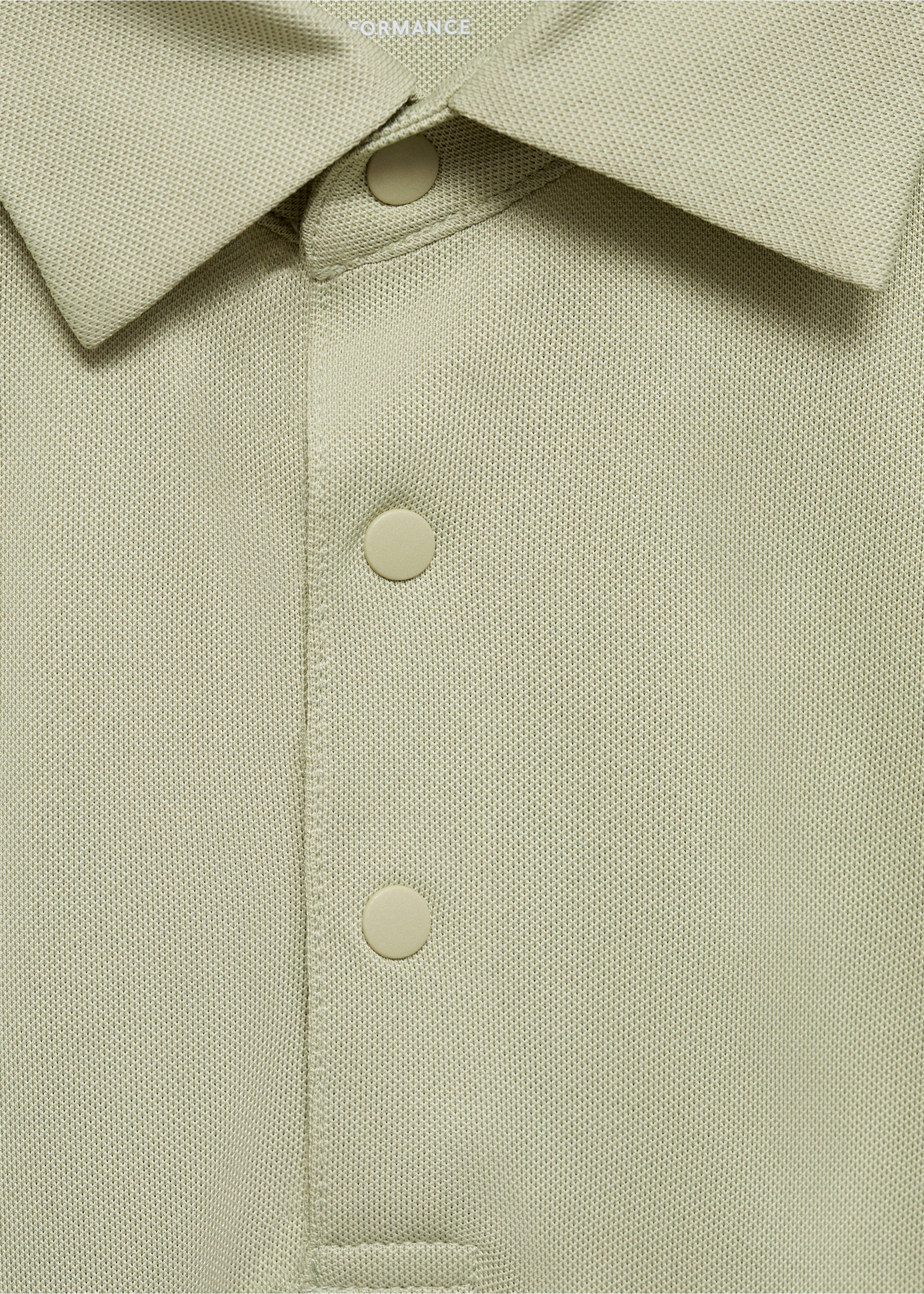COOLMAX® slim fit polo shirt - Details of the article 8, Mint Green. Ref: 17091133-00.