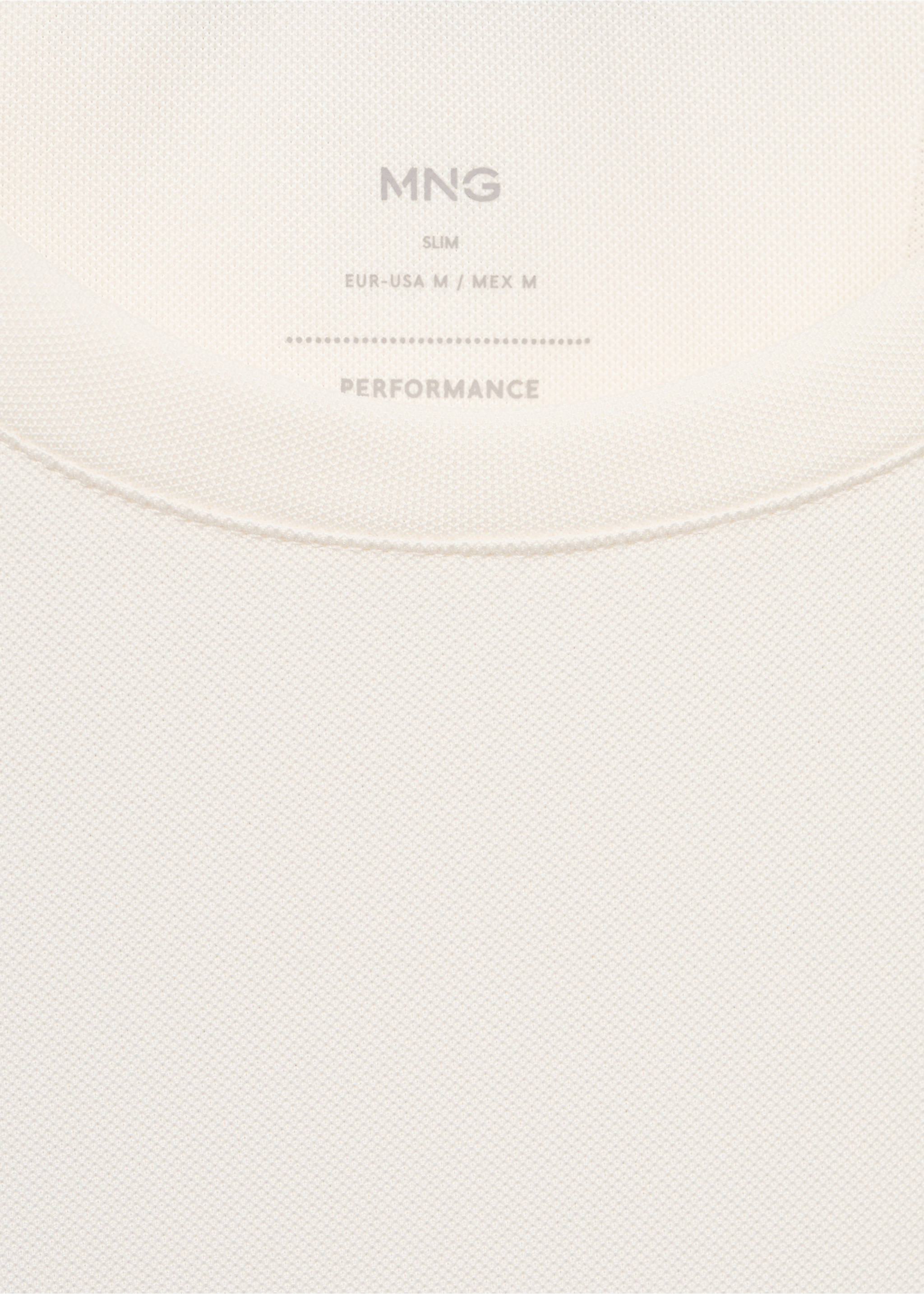 COOLMAX® slim fit T-shirt - Details of the article 8, White. Ref: 17091134-00.