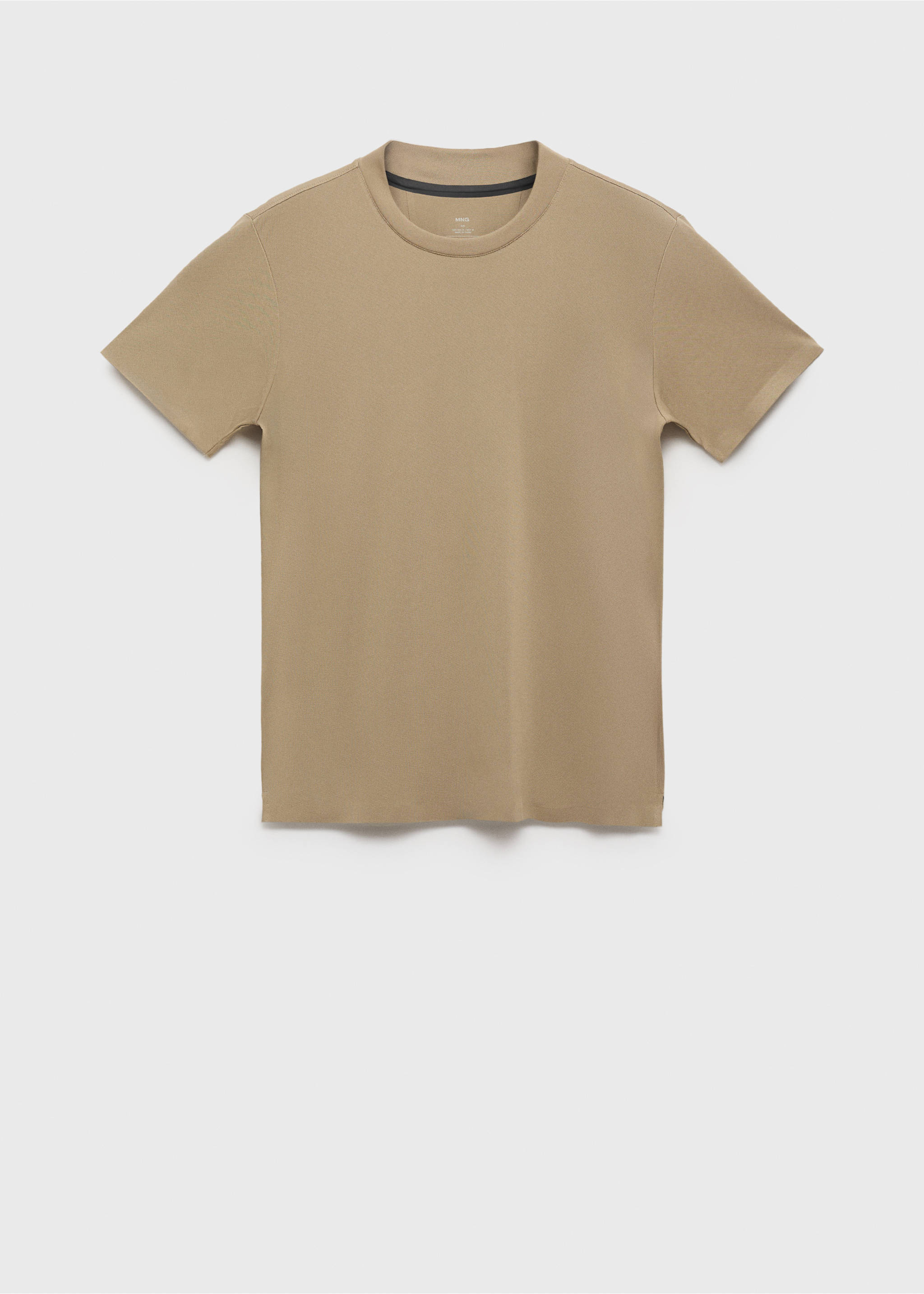 Slim fit T-shirt COOLMAX® - Artikel ohne Model, Khaki. Ref: 17091134-00.