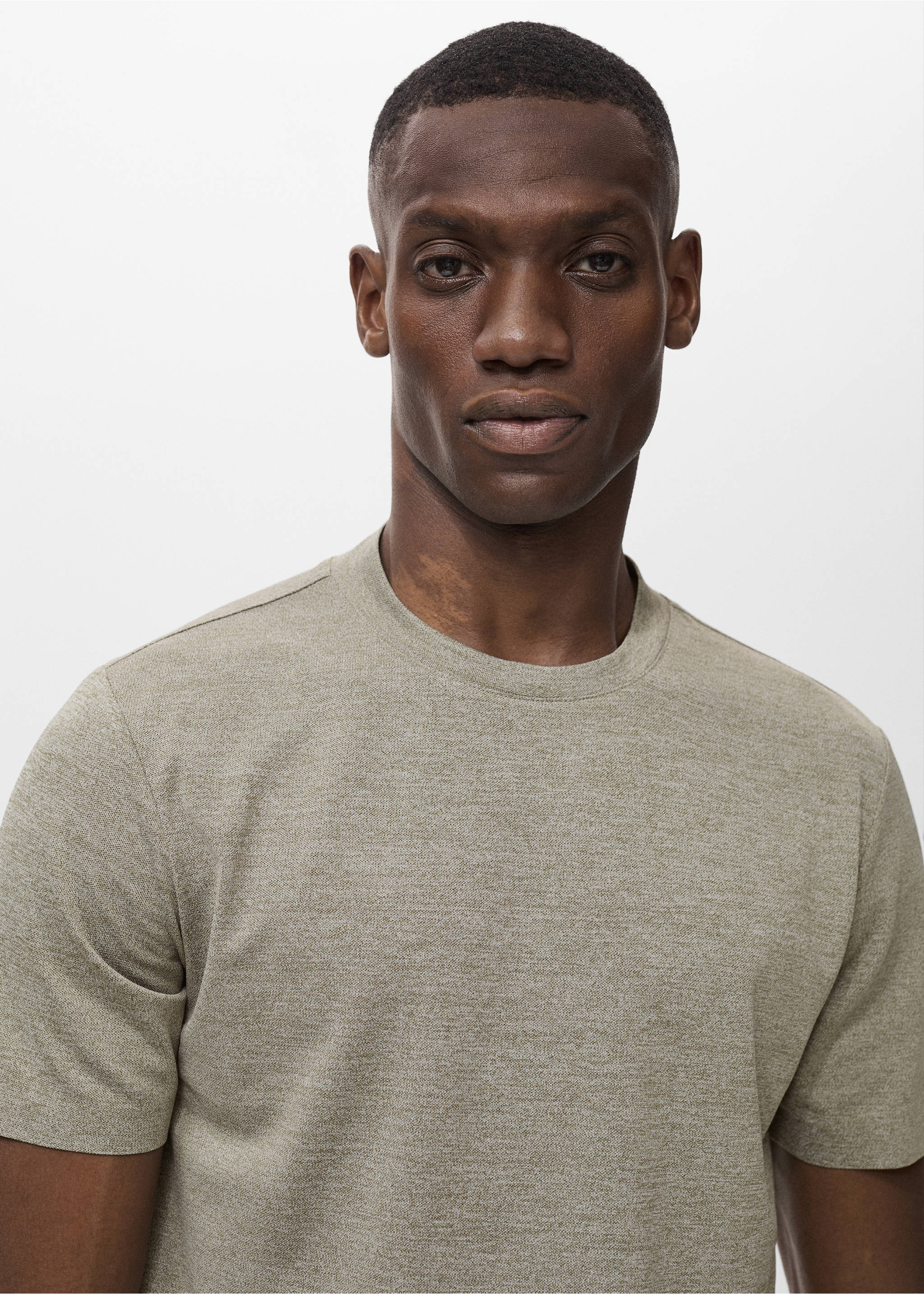 Slim-fit T-shirt COOLMAX® - Detail van het artikel 1, Middengroen. Ref: 17091134-00.