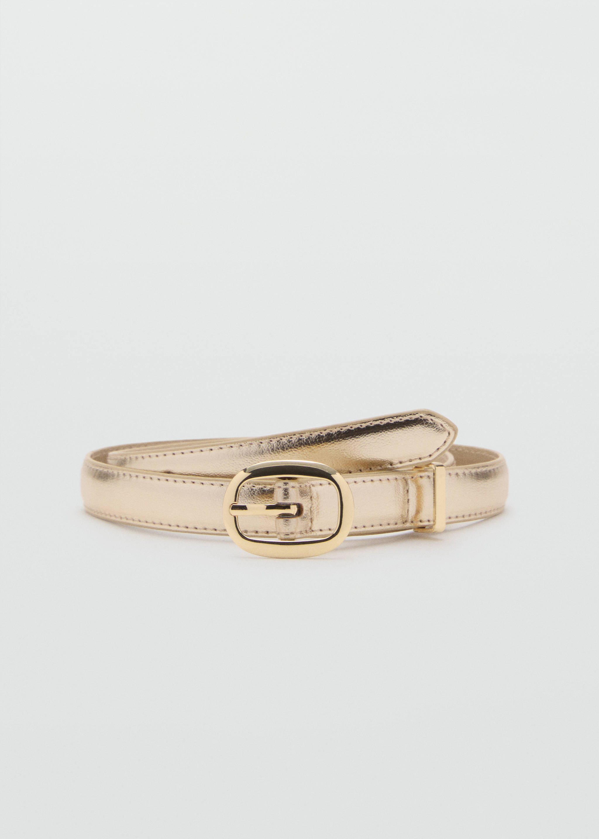 Metallic belt with oval buckle - Article without model