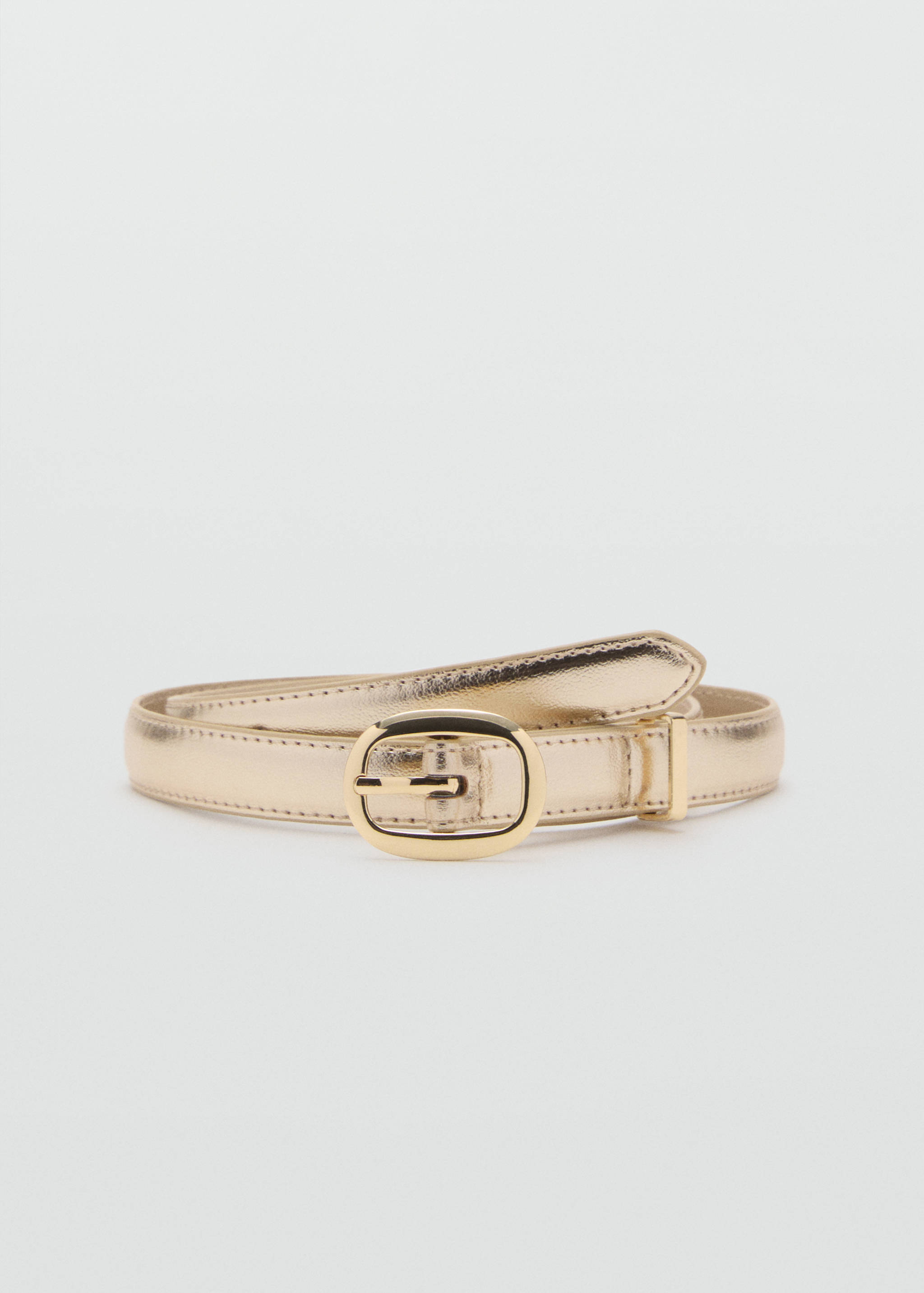 Metallic belt with oval buckle - Article without model
