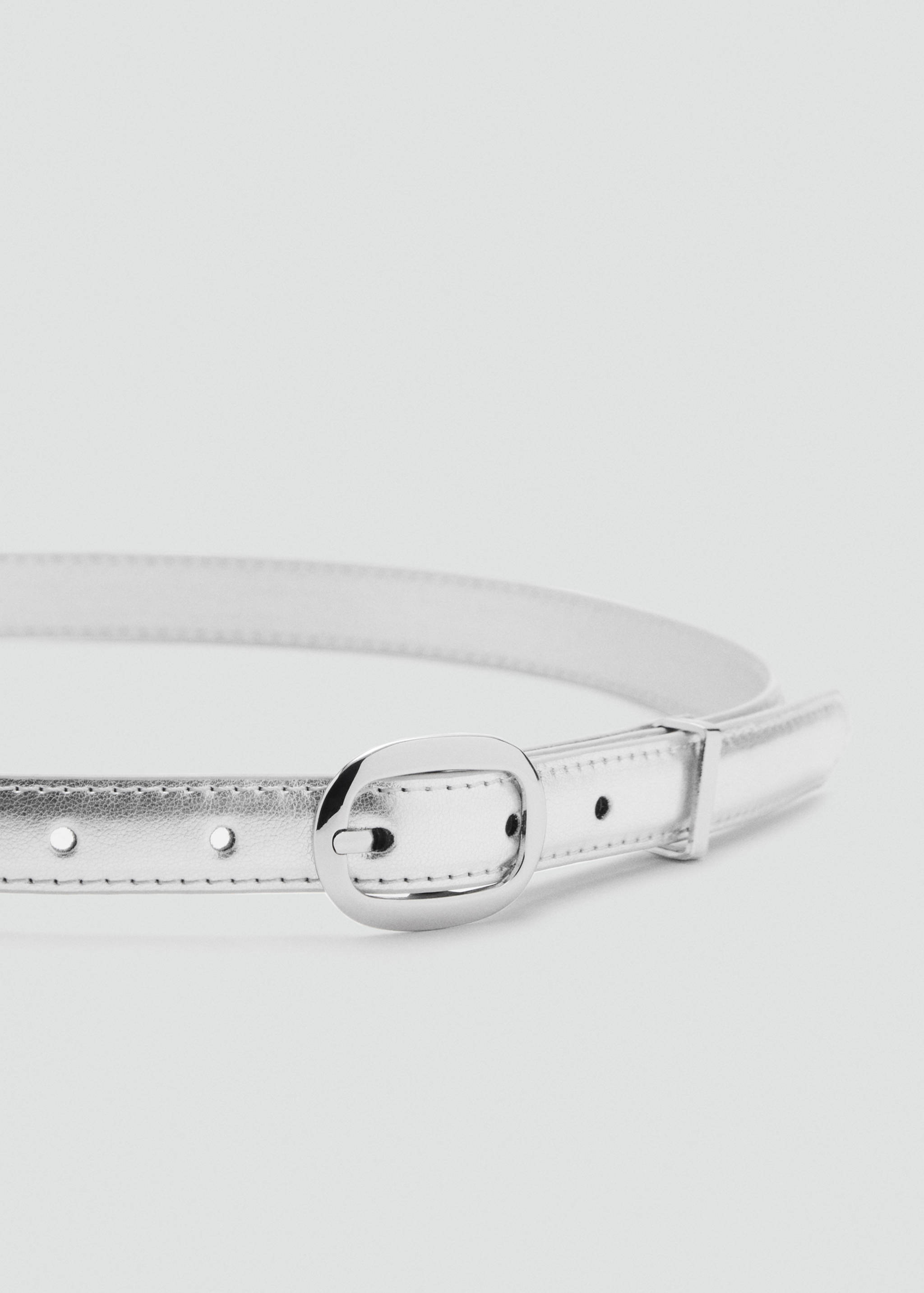 Metallic belt with oval buckle - Medium plane