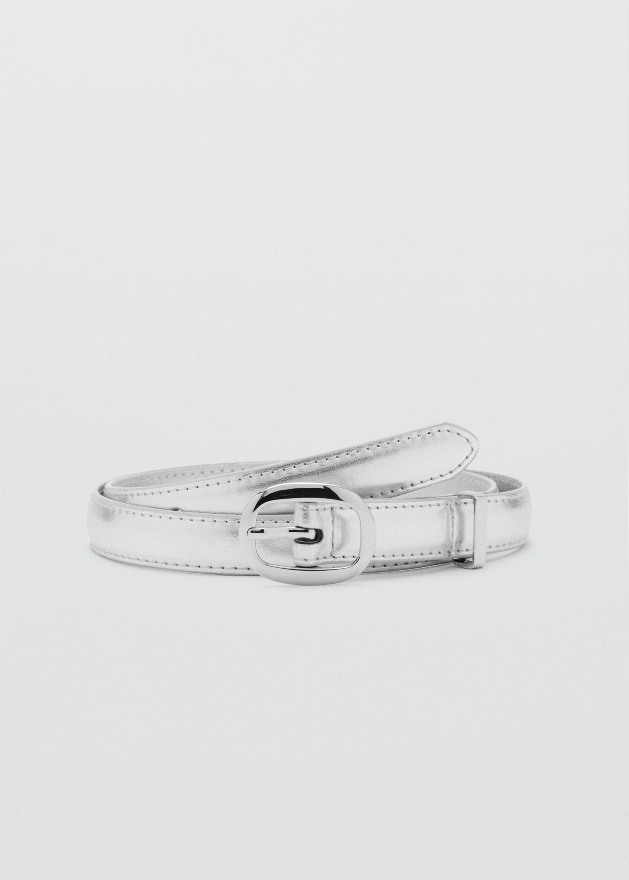 Metallic belt with oval buckle - Article without model