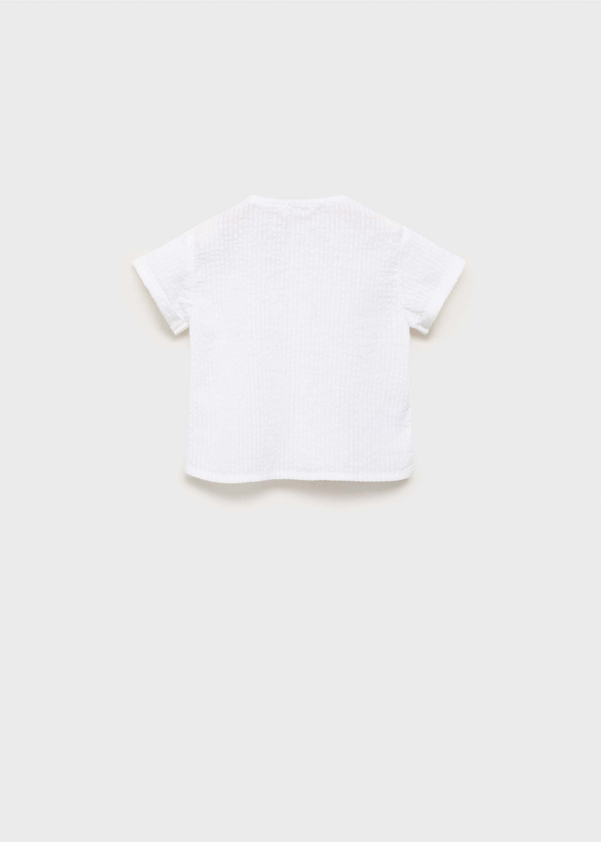 Textured cotton shirt - Reverse of the article, Off White. Ref: 17091138-00.