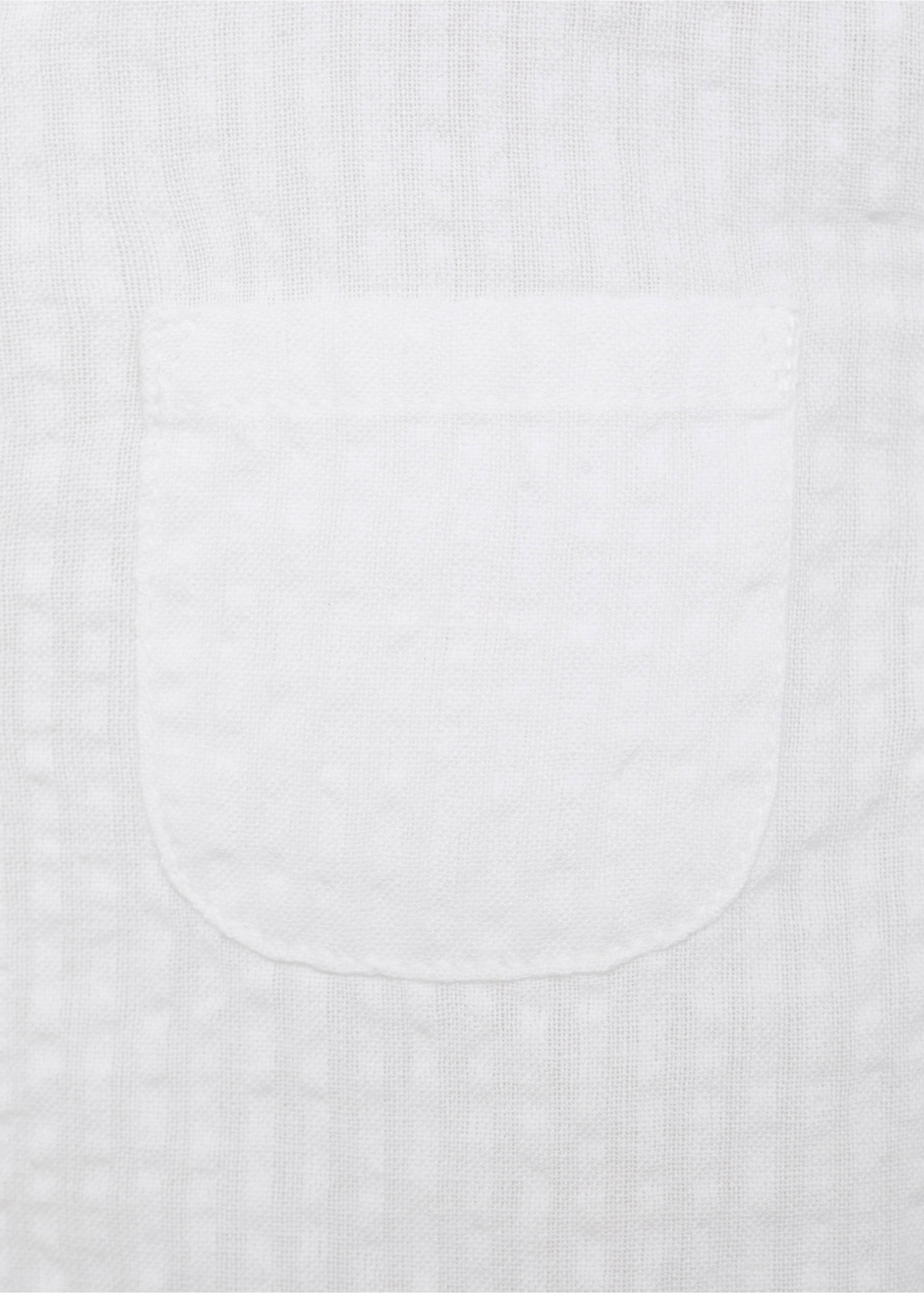 Textured cotton shirt - Details of the article 8, Off White. Ref: 17091138-00.
