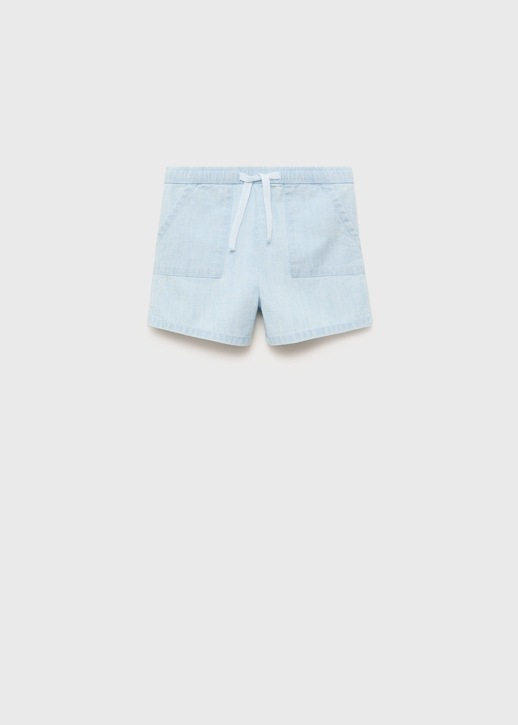 Denim-effect cotton shorts - Article without model