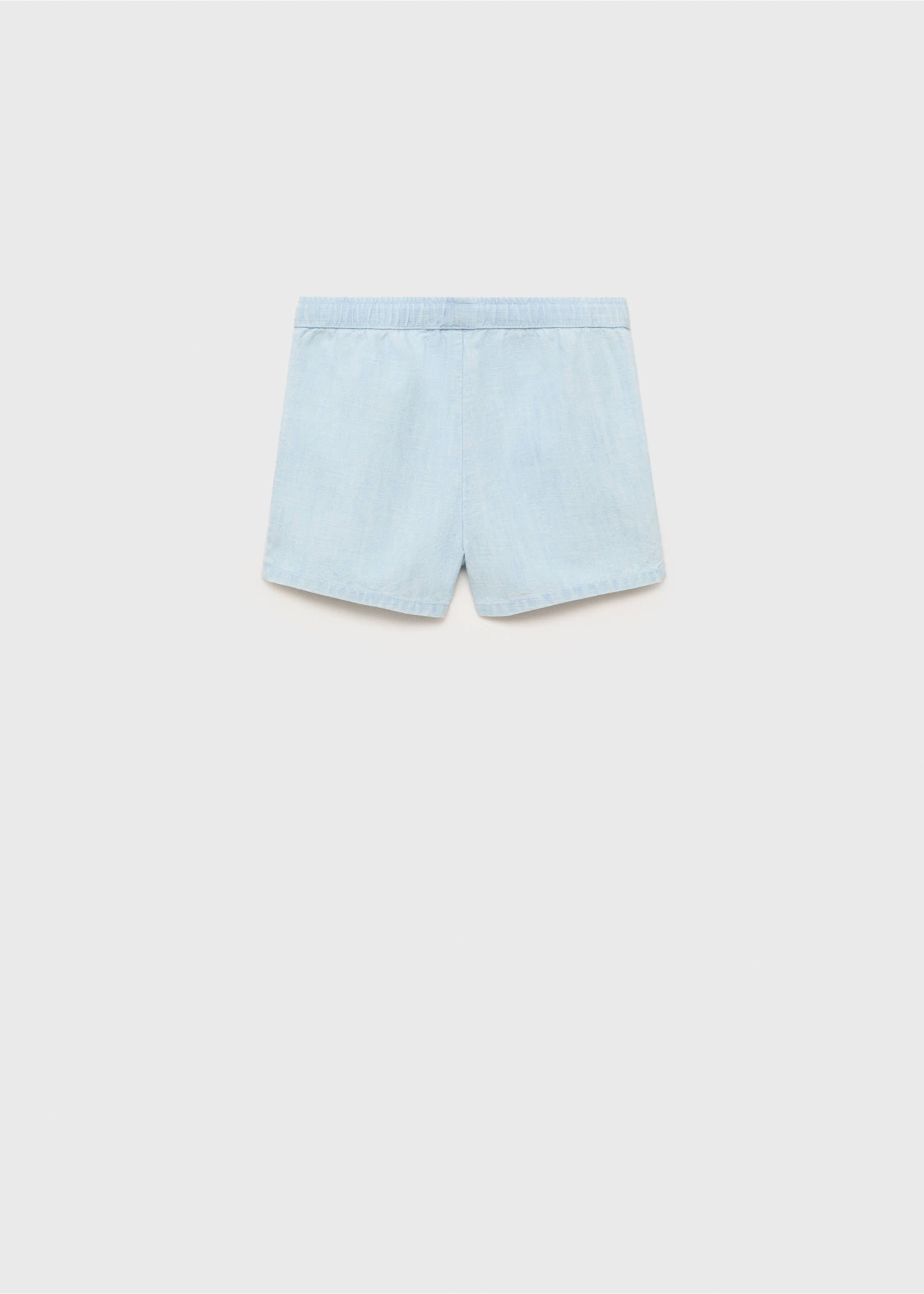 Denim-effect cotton shorts - Reverse of the article, Light Blue. Ref: 17091139-00.