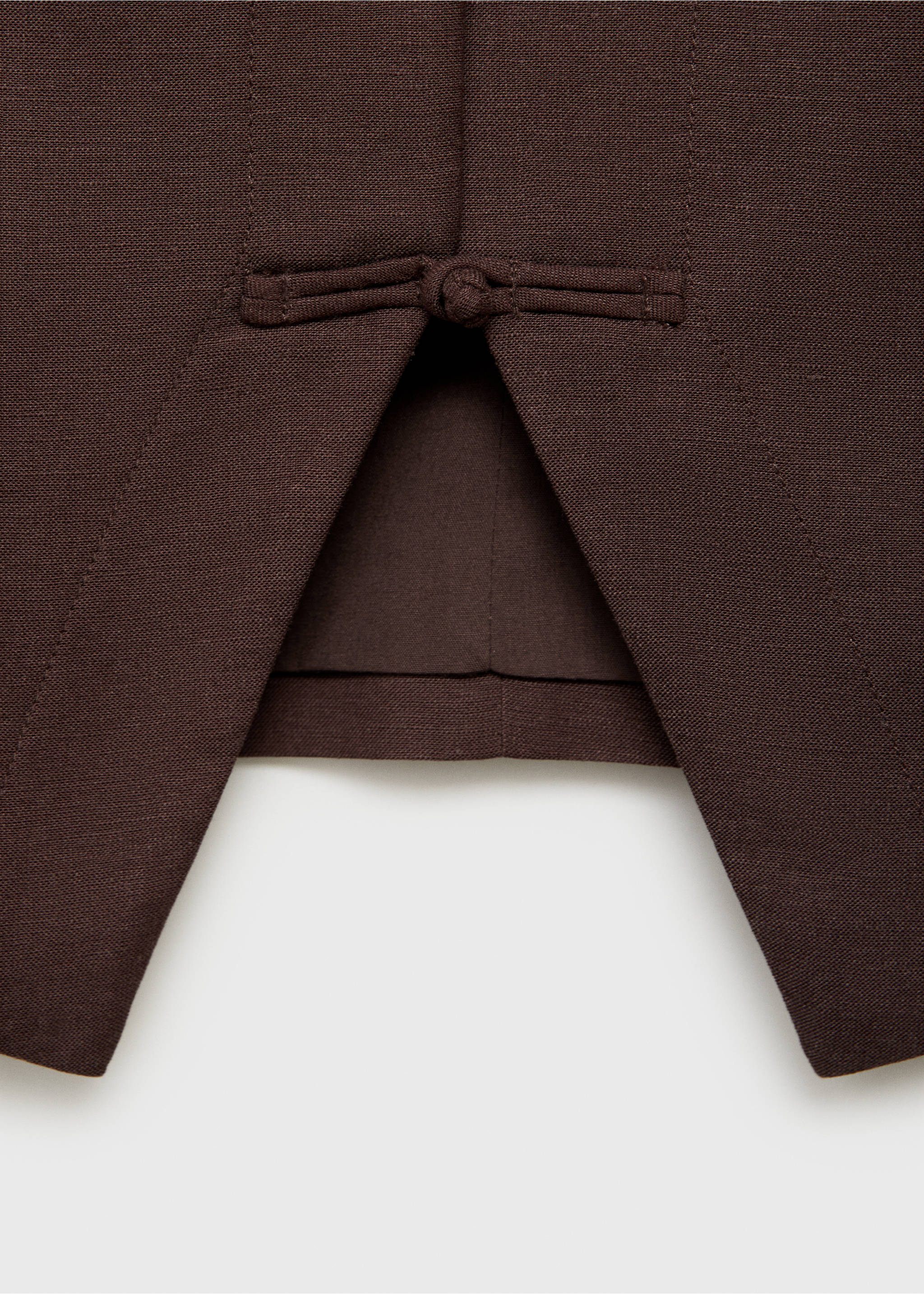 Gilet de costume lin mélangé - Détail de l'article 0, Chocolat. Ref: 17091140-00.