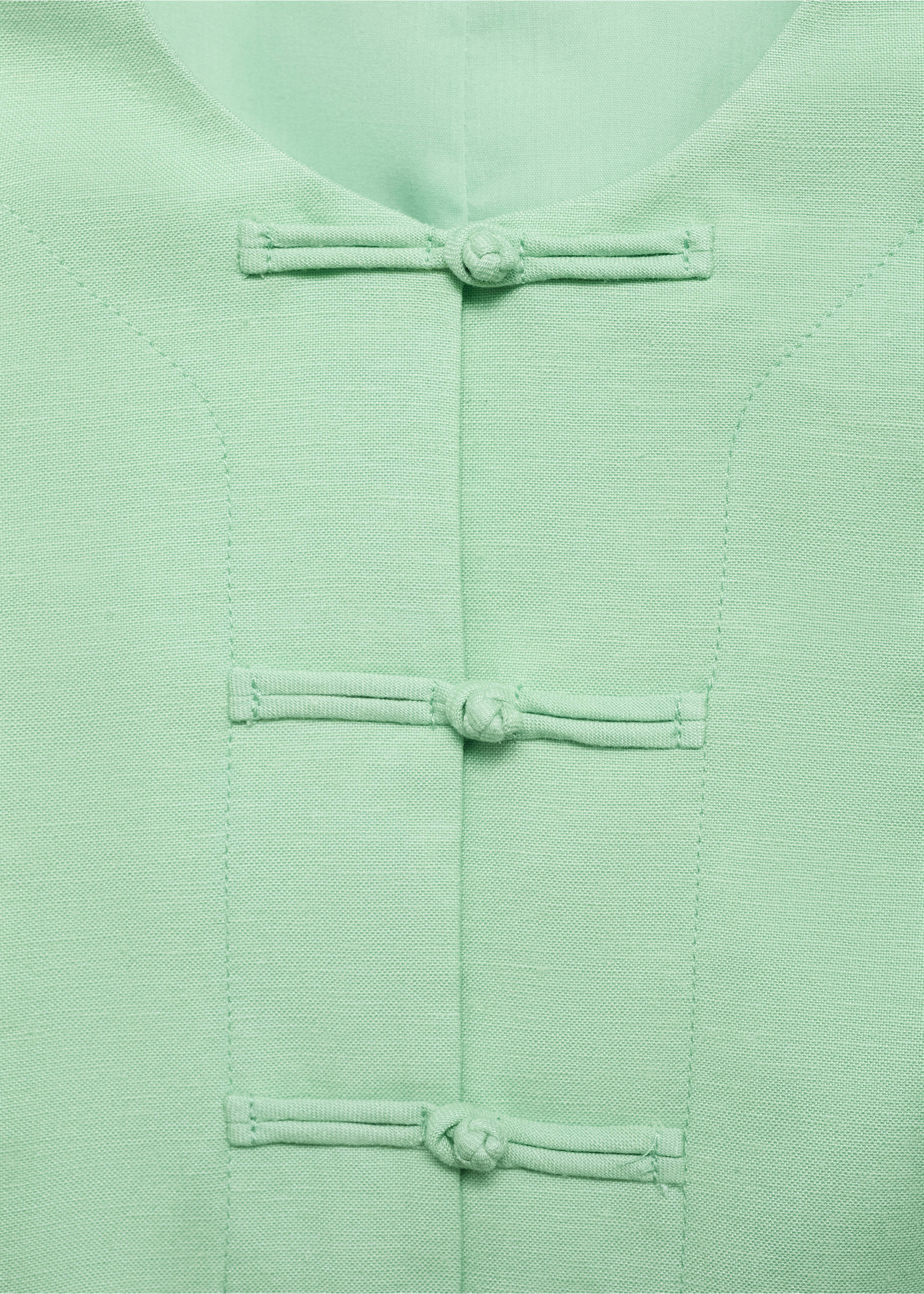 Chaleco traje mezcla lino - Detalle del artículo 0, Verde pastel. Ref: 17091140-00.