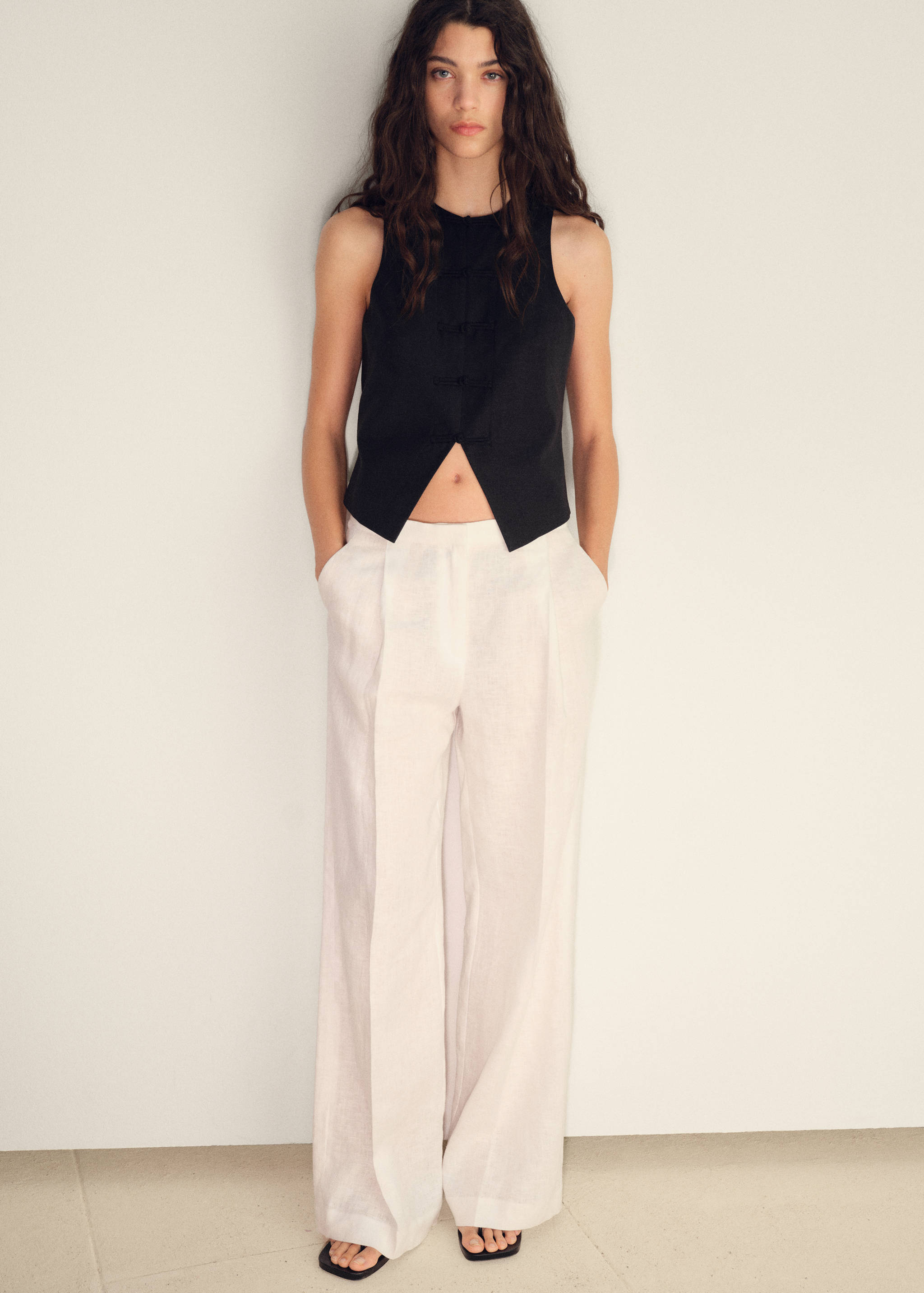 Gilet de costume lin mélangé - Détail de l'article 6