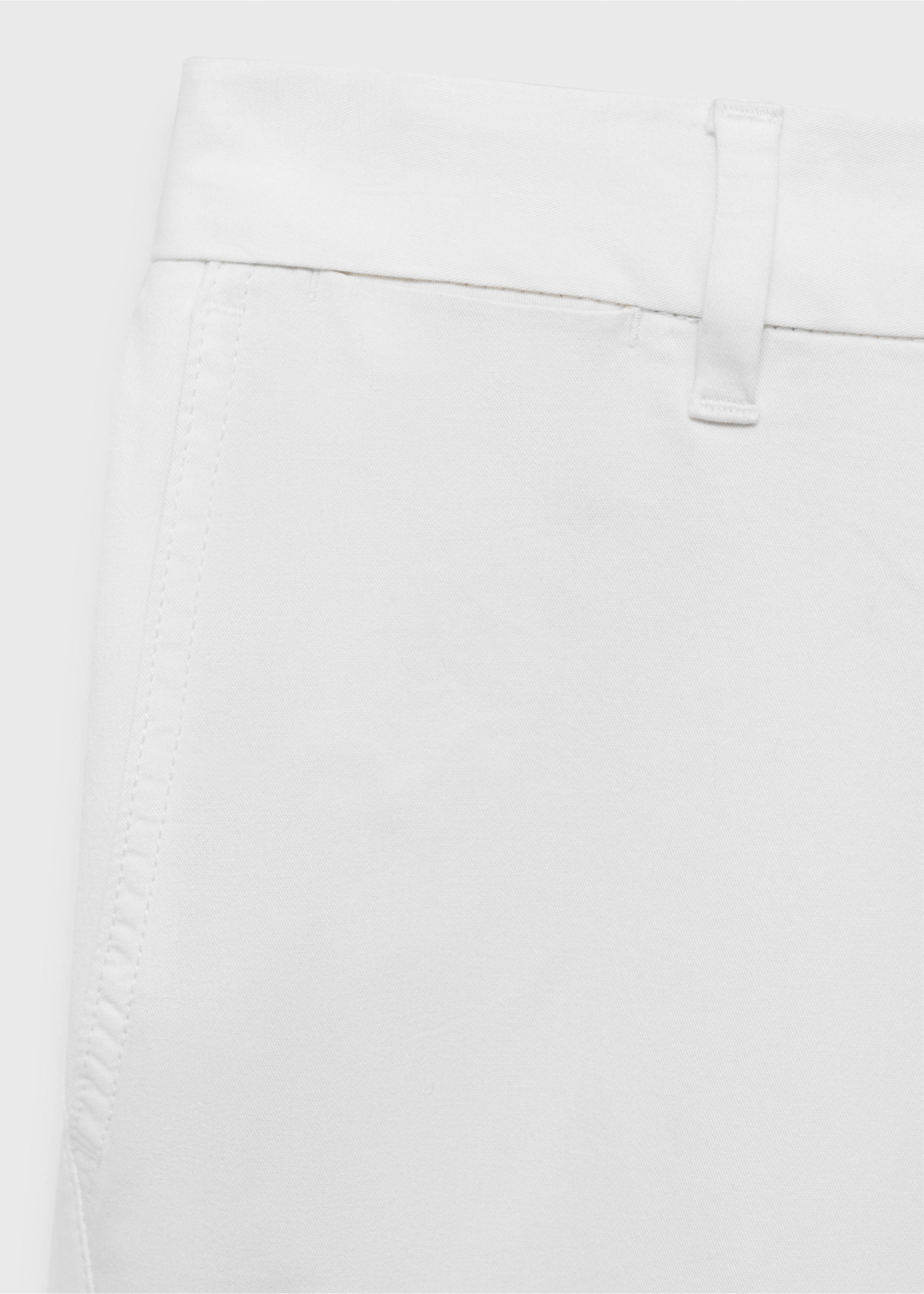 Slim-fit chino cotton bermuda shorts - Details of the article 0, White. Ref: 17091141-00.