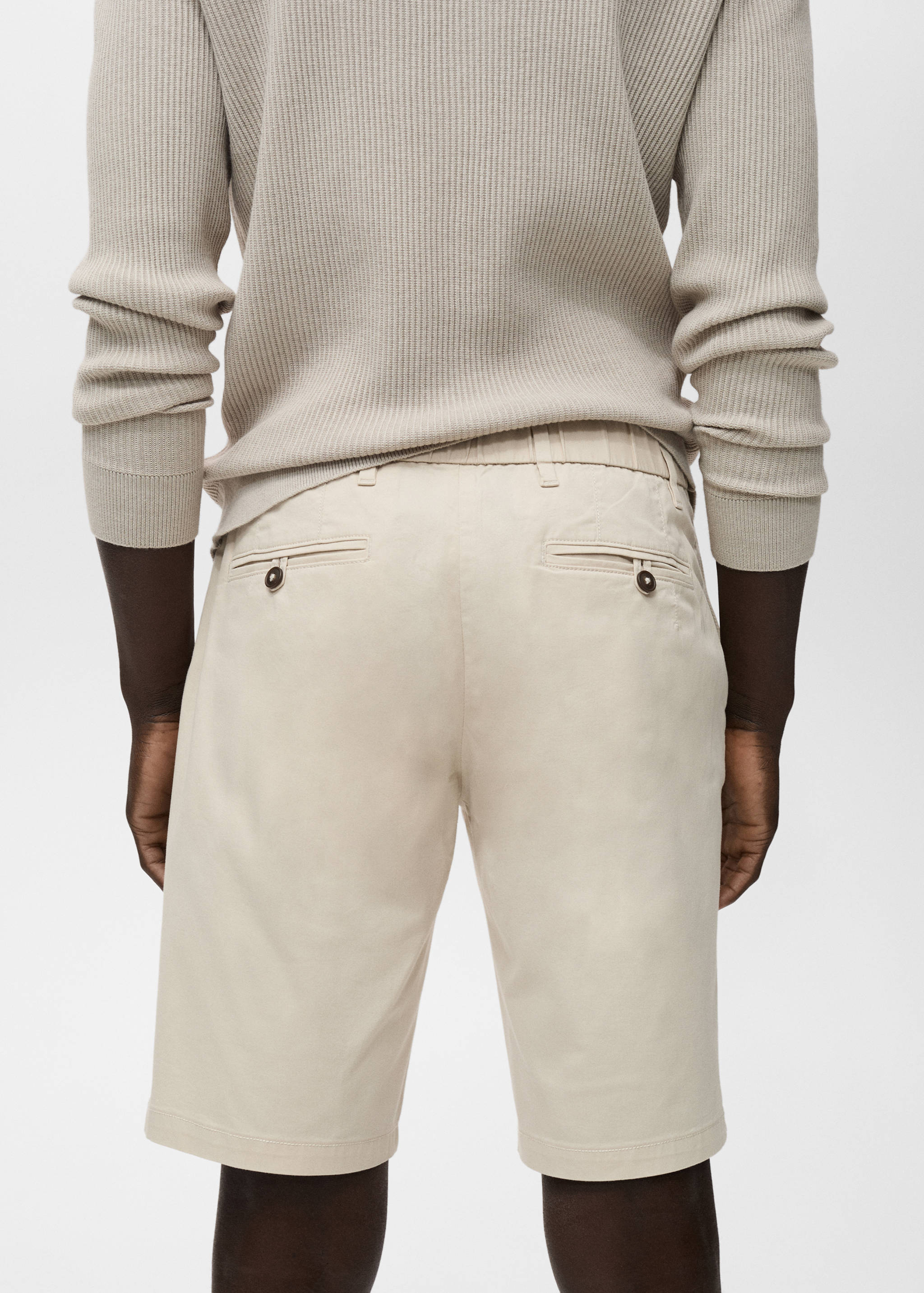 Slim-fit chino cotton bermuda shorts - Details of the article 6