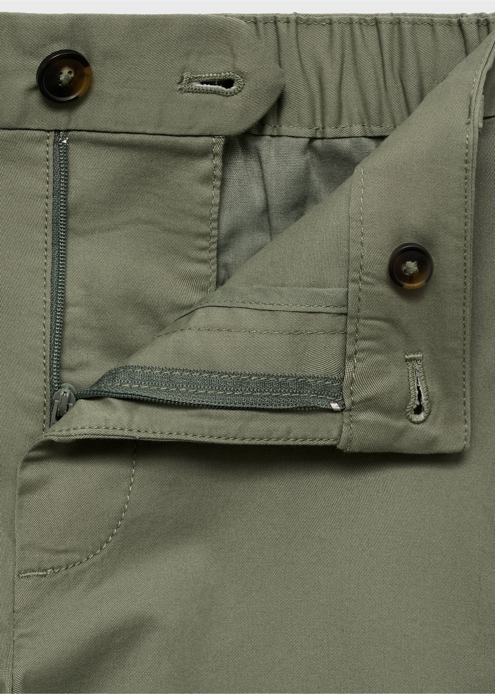 Bermuda slim-fit chino coton - Détail de l'article 8, Vert menthe. Ref: 17091141-00.